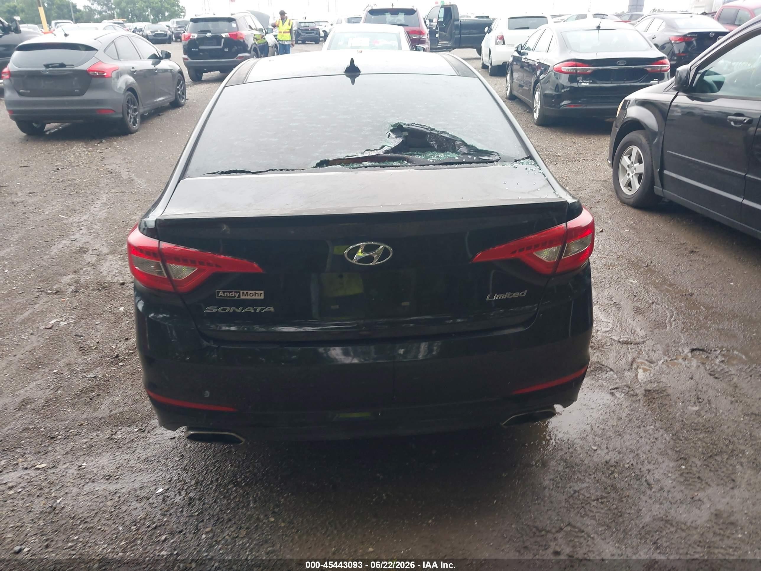 2016 Hyundai Sonata Limited Black vin: 5NPE34AF7GH300722