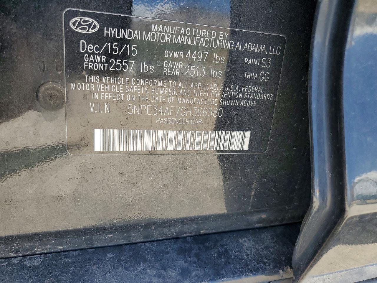 2016 Hyundai Sonata Limited Black vin: 5NPE34AF7GH366980