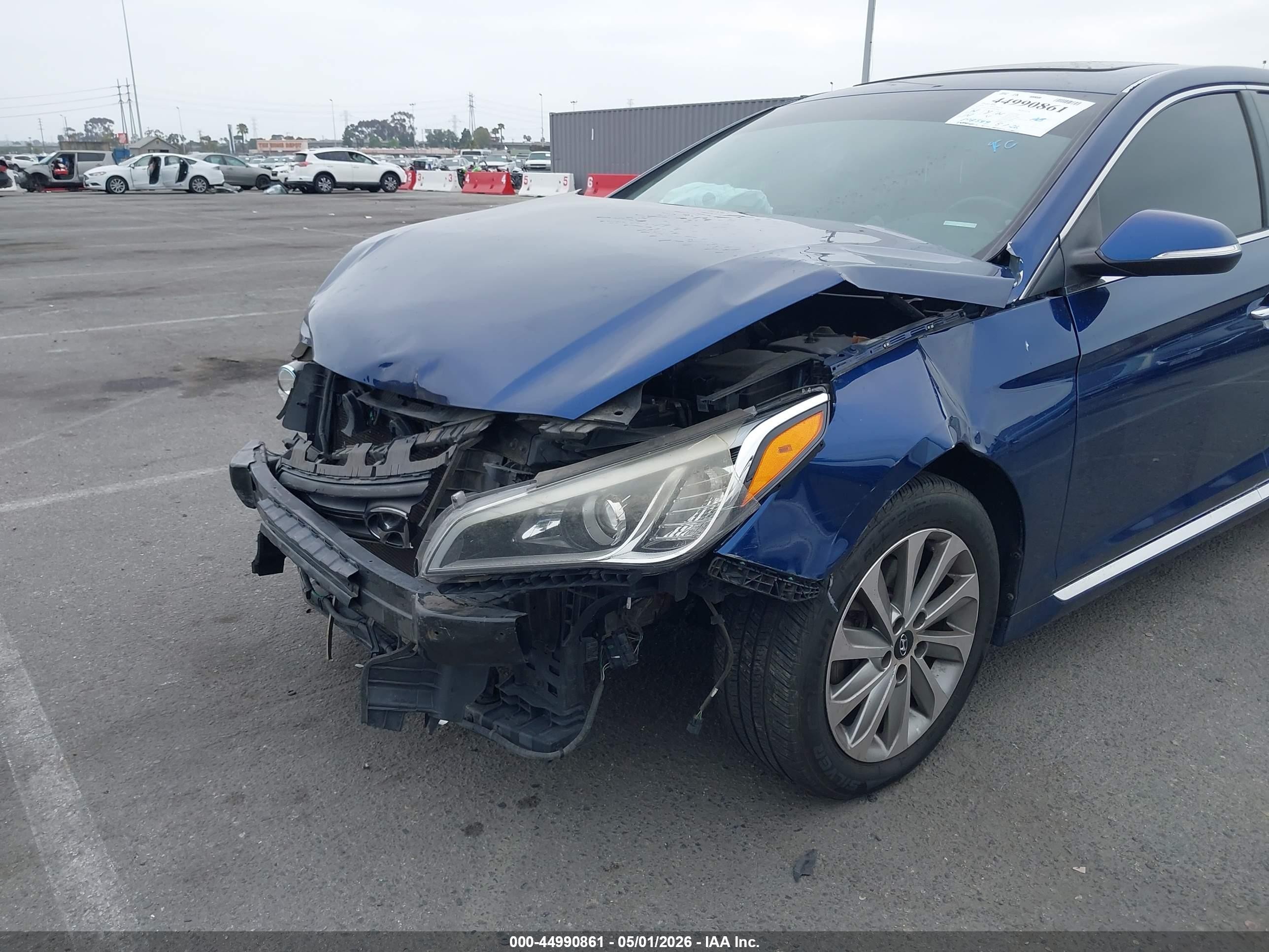 2016 Hyundai Sonata Sport Blue vin: 5NPE34AF7GH409889