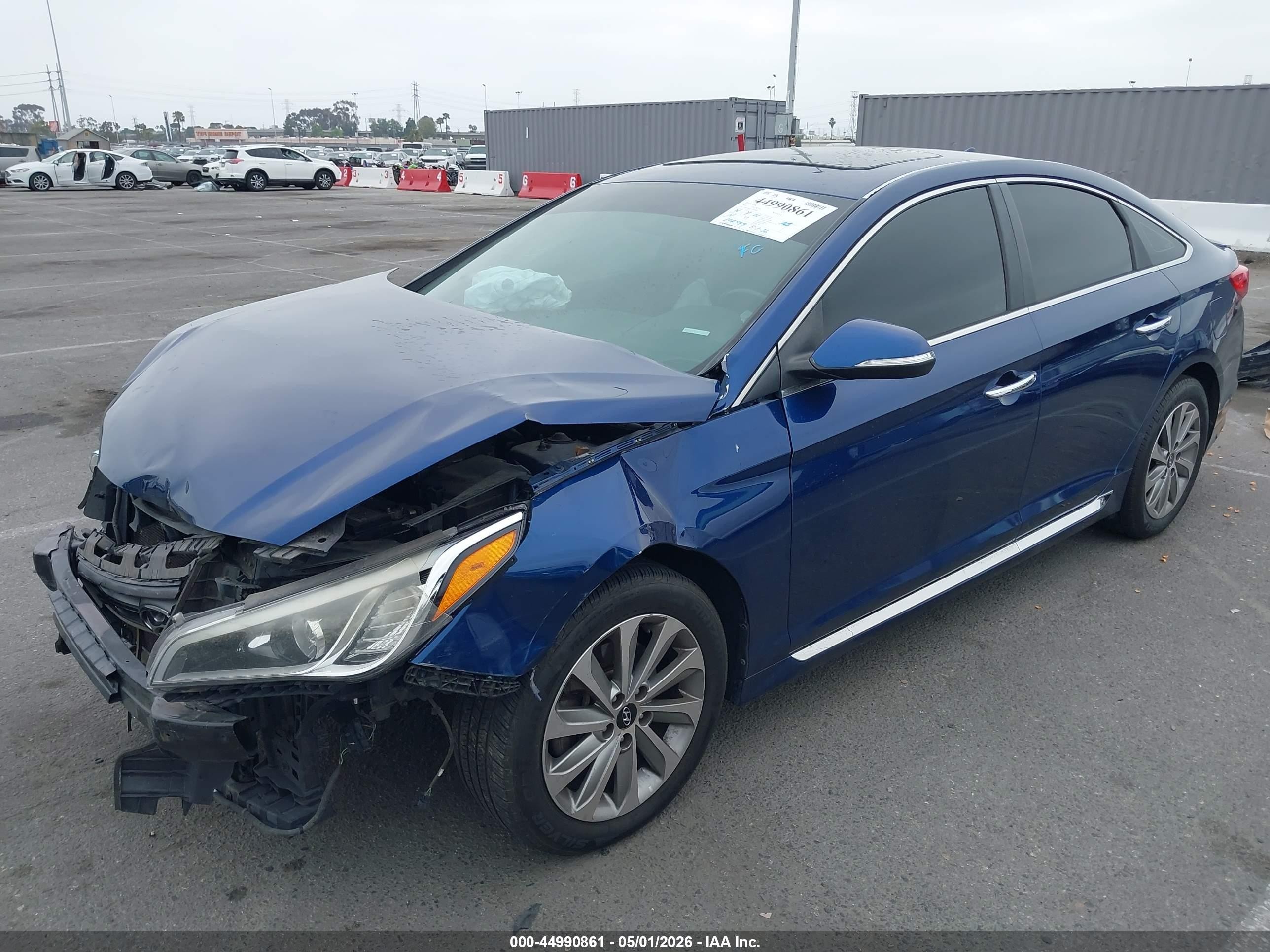 2016 Hyundai Sonata Sport Blue vin: 5NPE34AF7GH409889