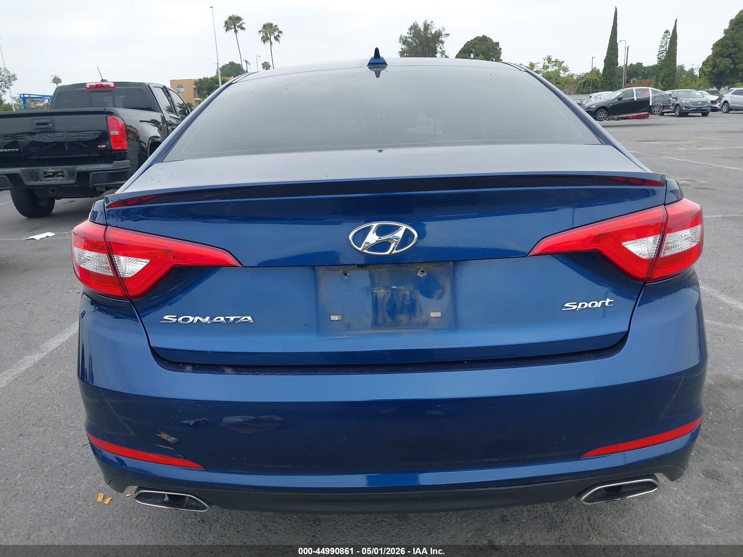 2016 Hyundai Sonata Sport Blue vin: 5NPE34AF7GH409889