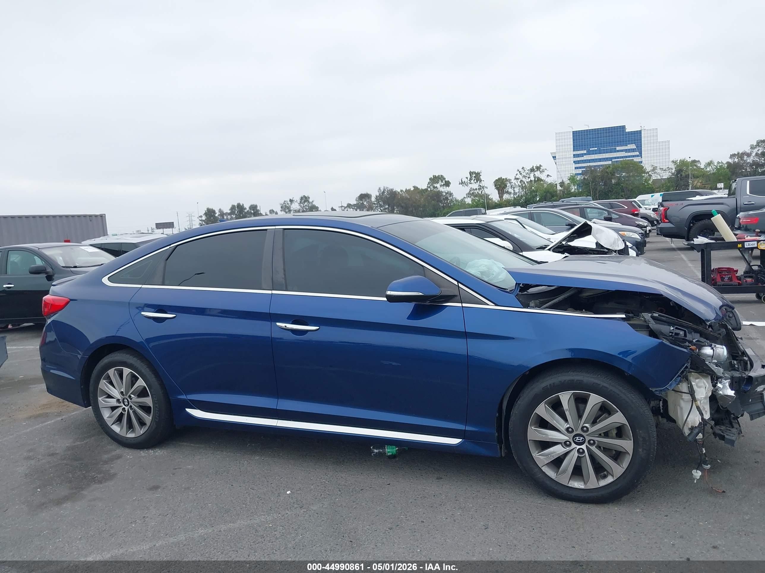 2016 Hyundai Sonata Sport Blue vin: 5NPE34AF7GH409889