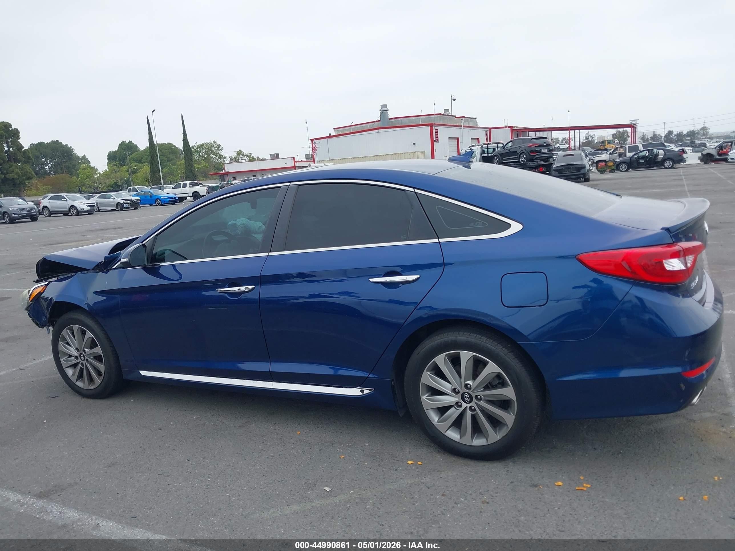 2016 Hyundai Sonata Sport Blue vin: 5NPE34AF7GH409889
