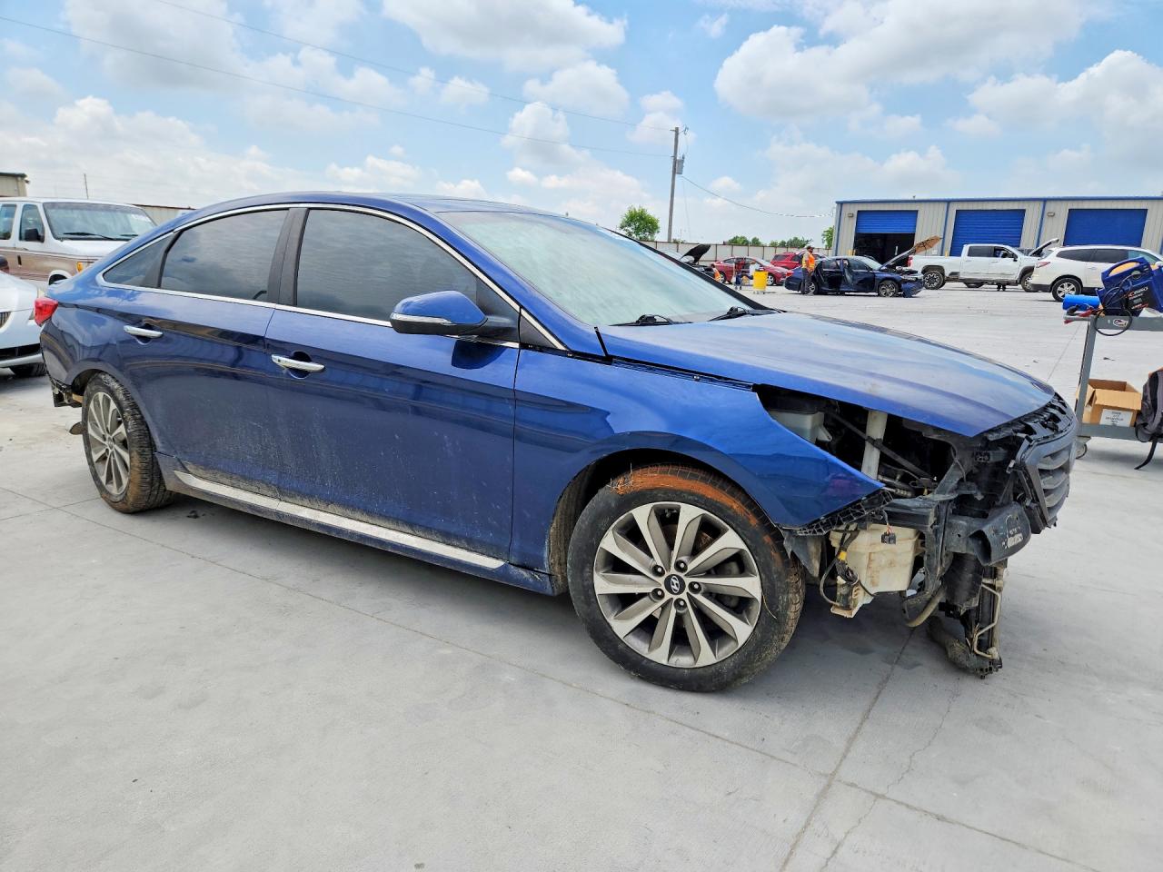2016 Hyundai Sonata Sport Синий vin: 5NPE34AF7GH422318