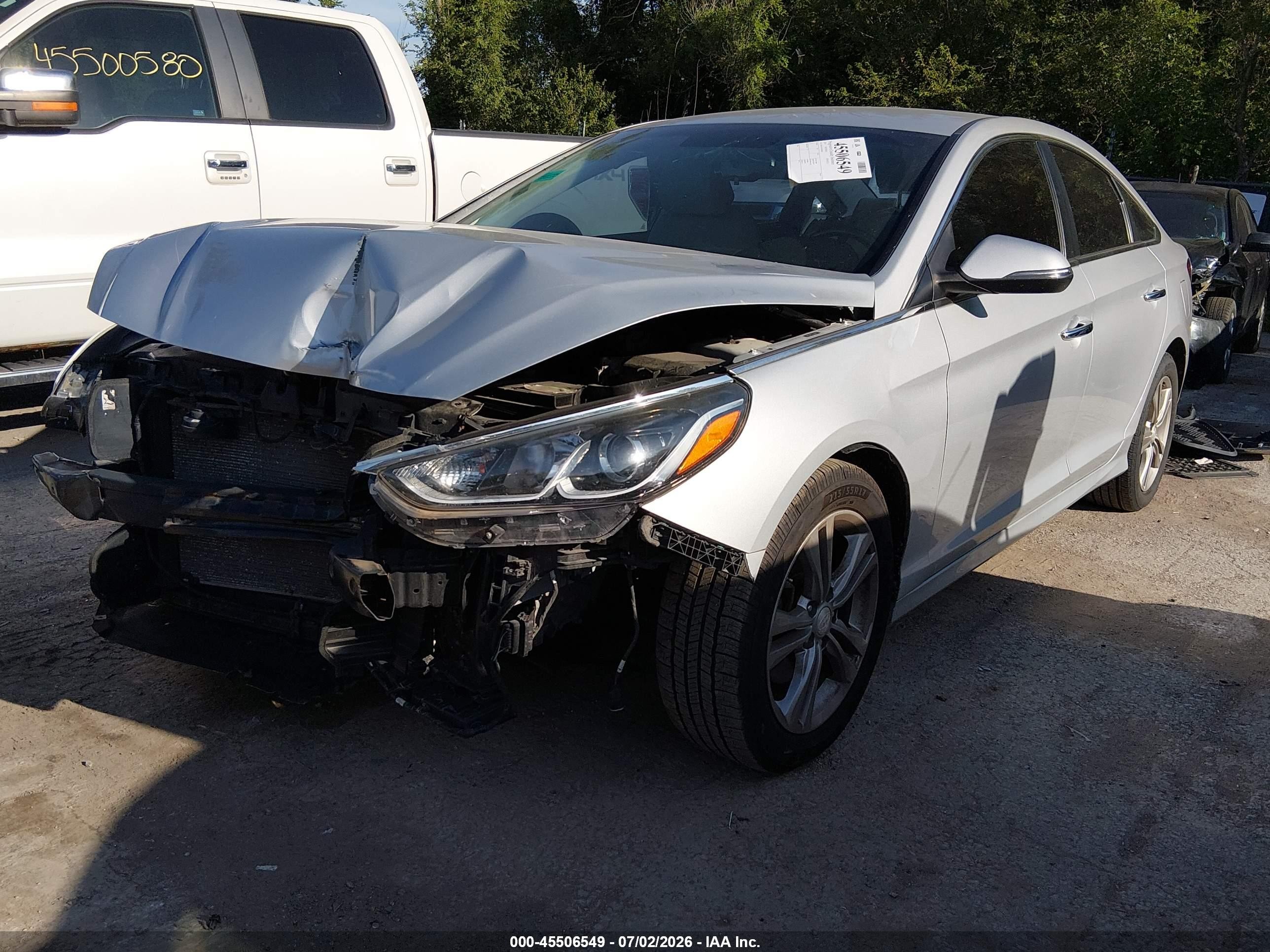 2019 Hyundai Sonata Sel Silver vin: 5NPE34AF7KH788093