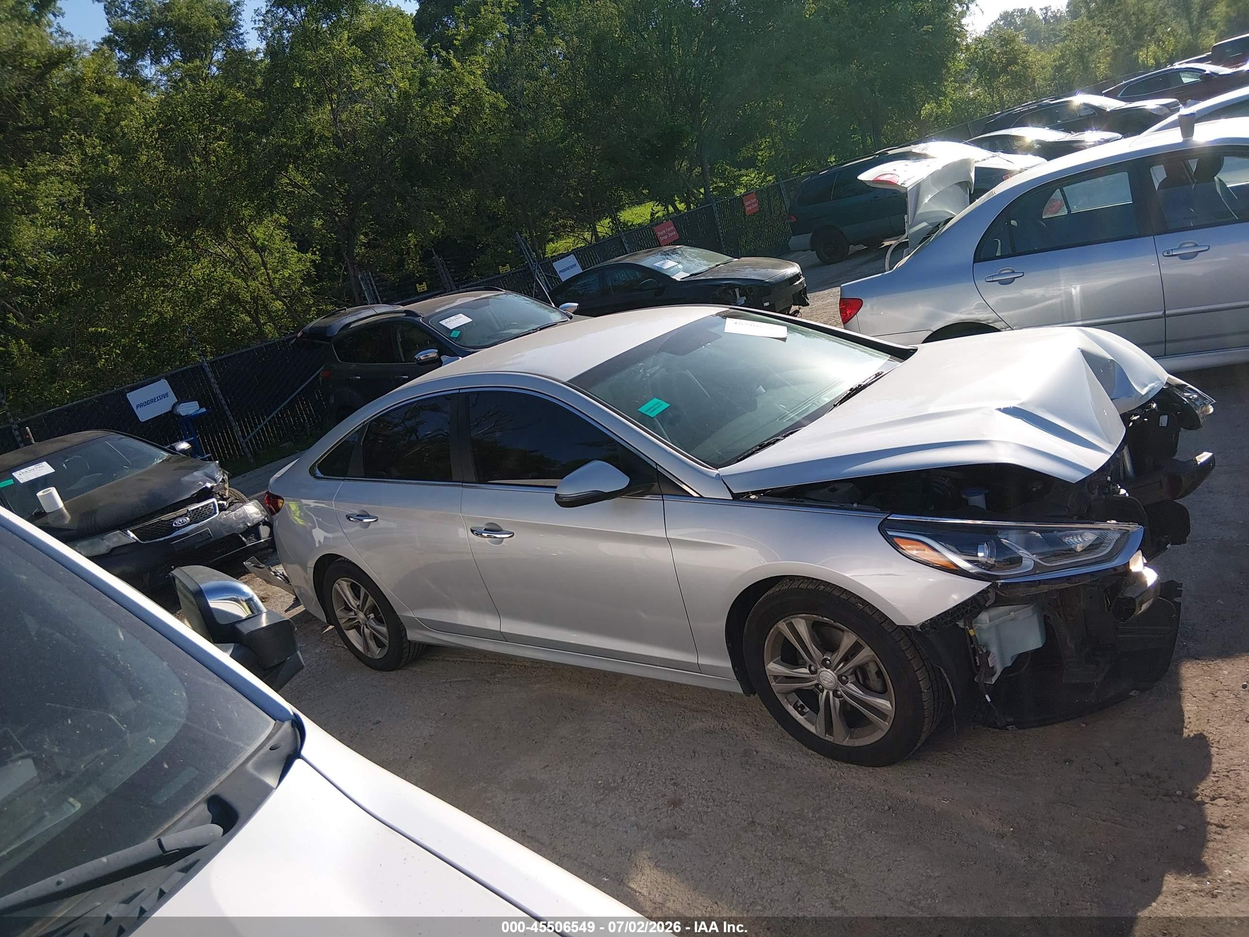 2019 Hyundai Sonata Sel Silver vin: 5NPE34AF7KH788093