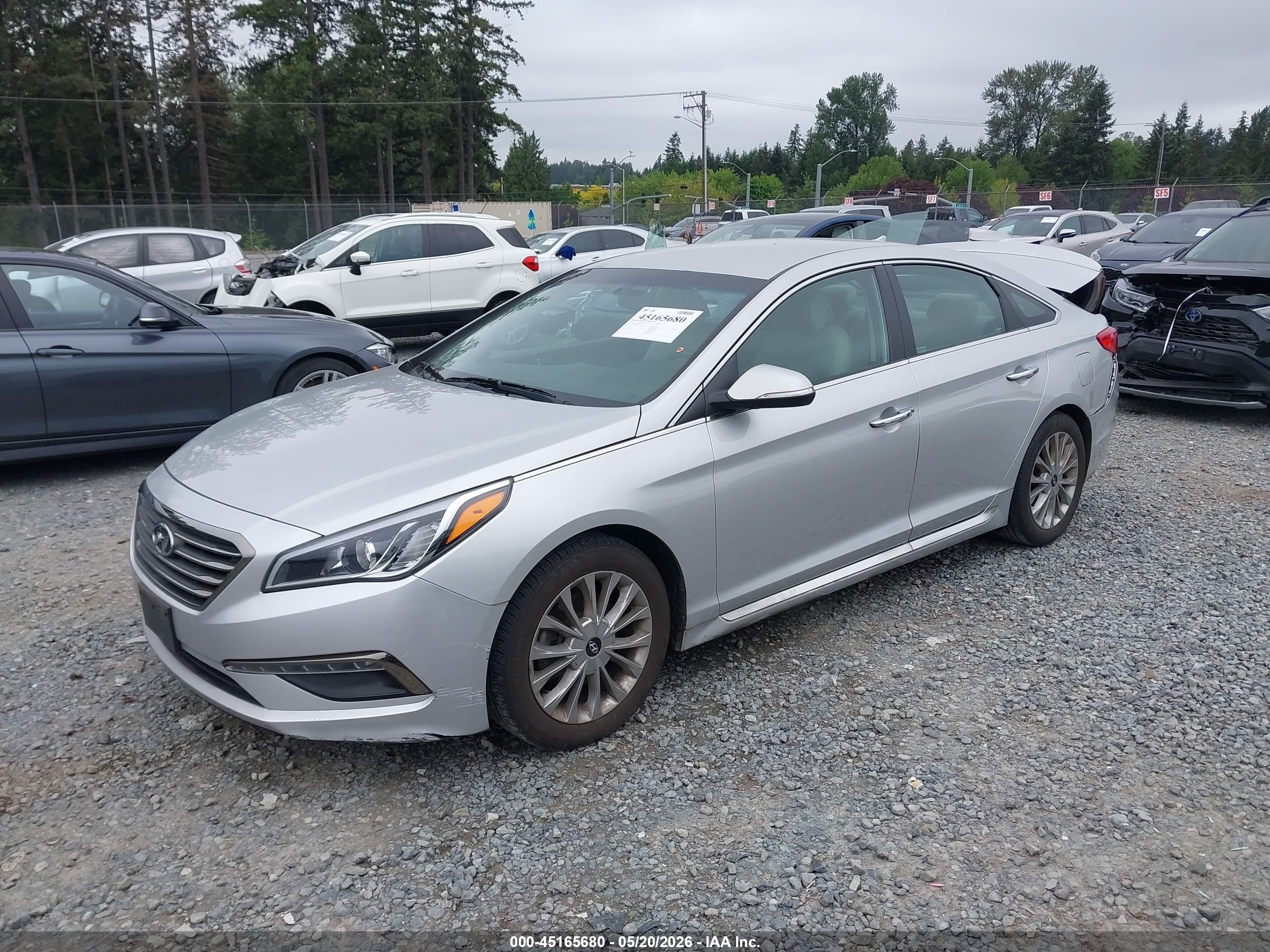 2015 Hyundai Sonata Limited Gray vin: 5NPE34AF8FH012254