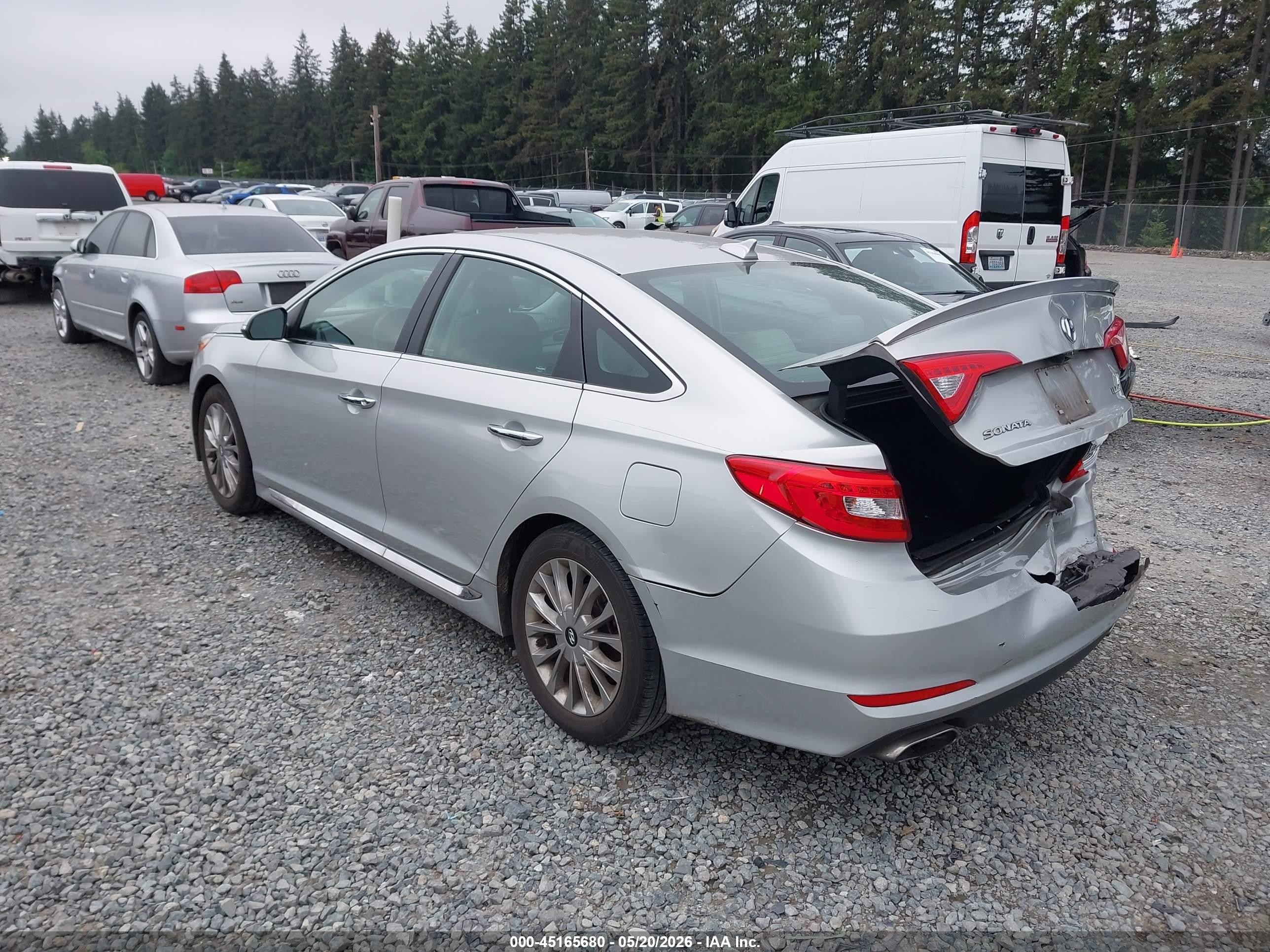2015 Hyundai Sonata Limited Gray vin: 5NPE34AF8FH012254