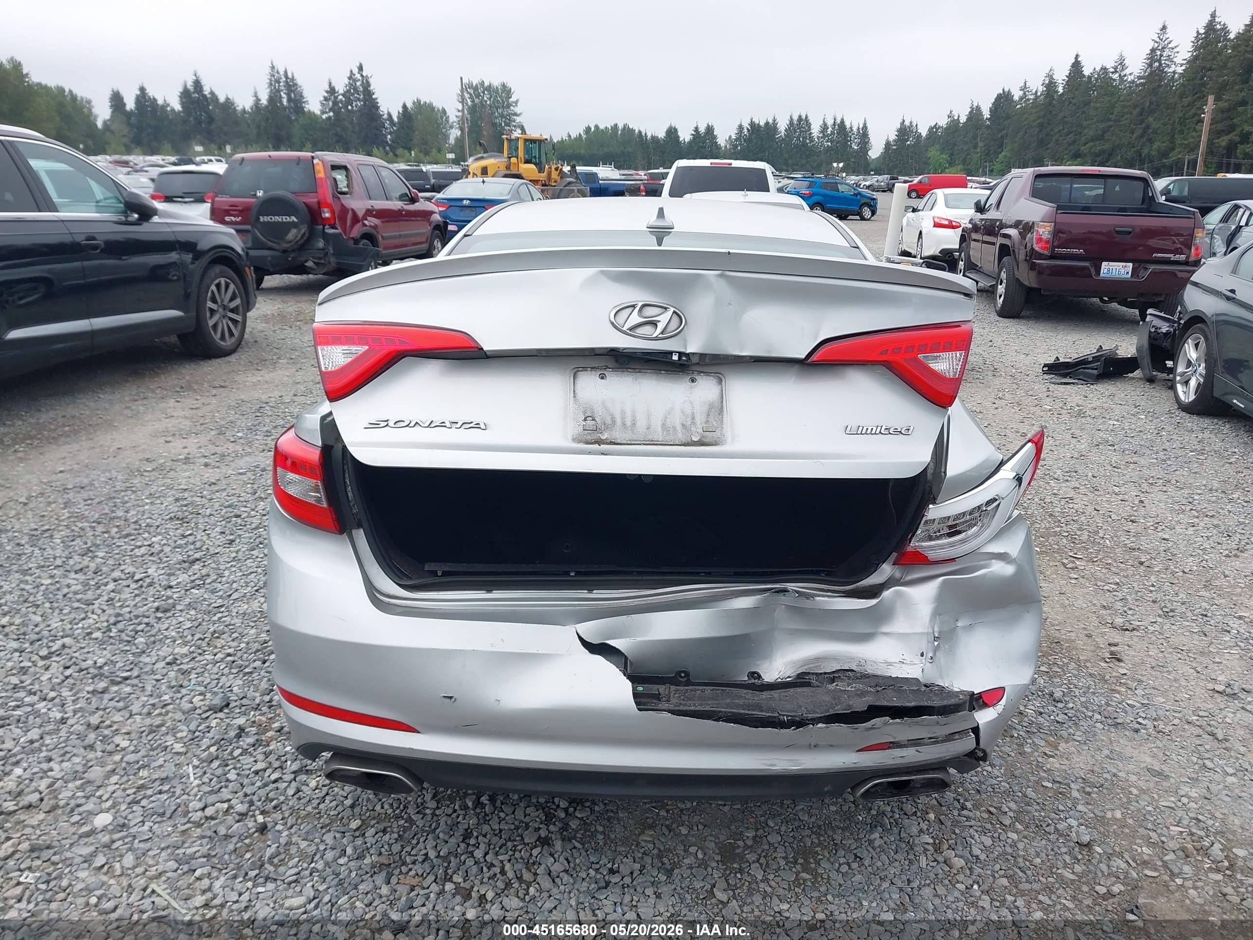 2015 Hyundai Sonata Limited Gray vin: 5NPE34AF8FH012254