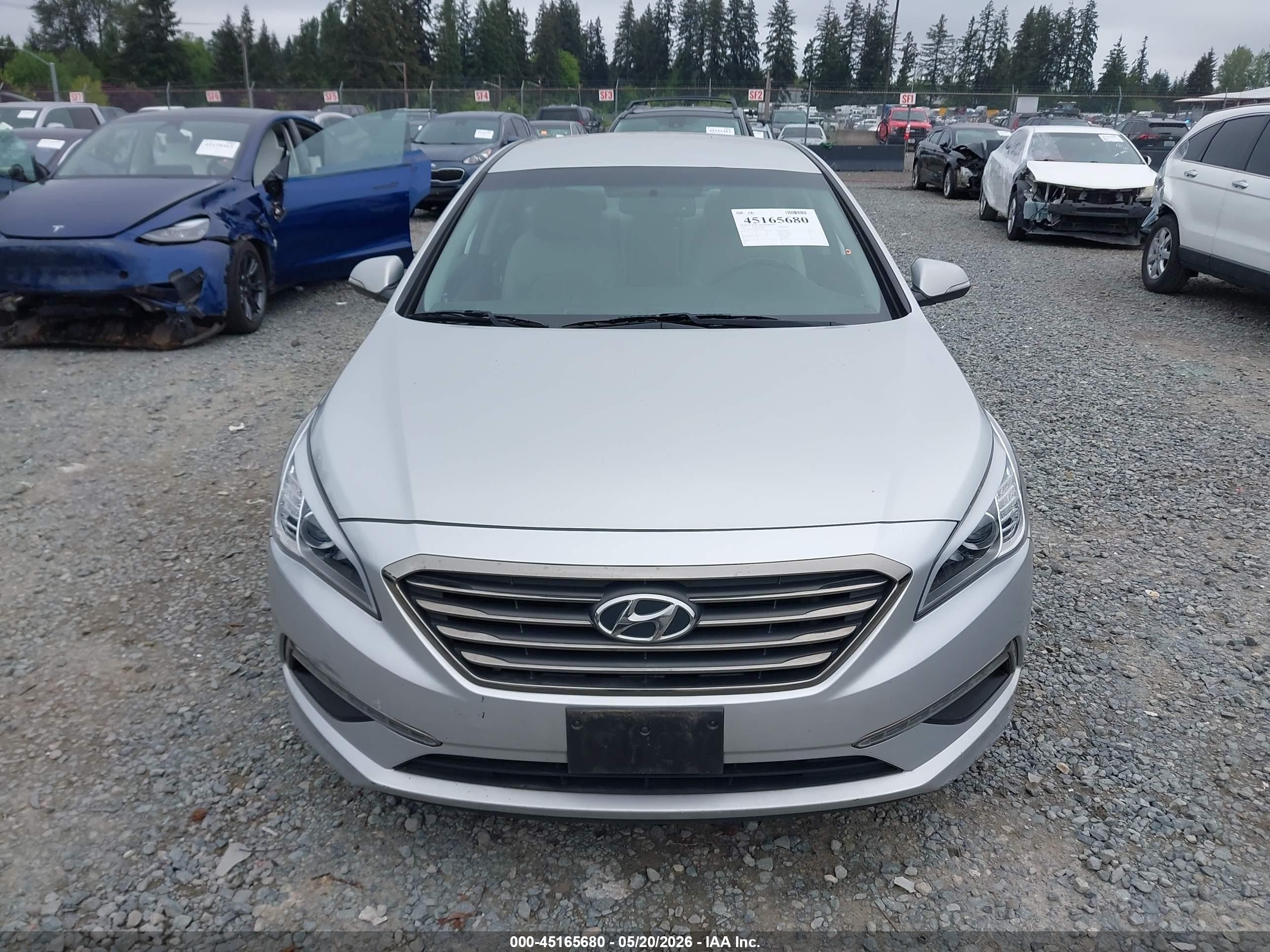 2015 Hyundai Sonata Limited Gray vin: 5NPE34AF8FH012254