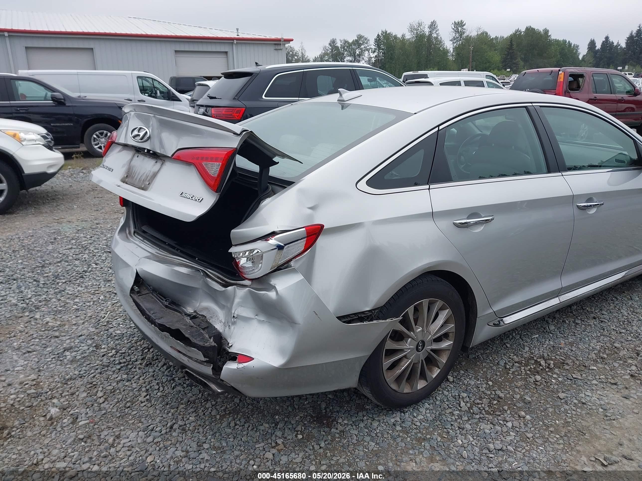 2015 Hyundai Sonata Limited Gray vin: 5NPE34AF8FH012254