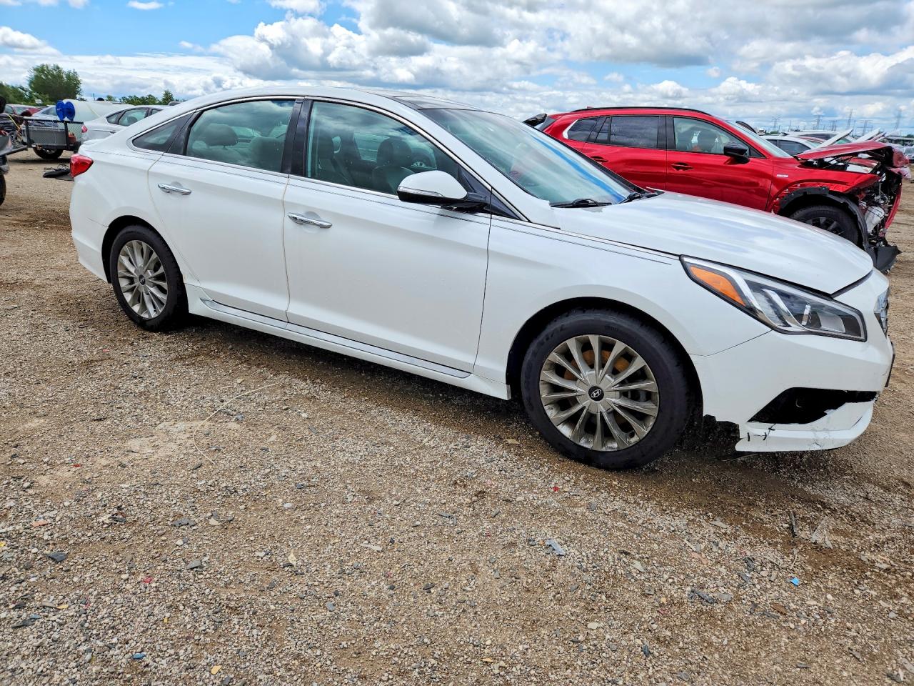 2015 Hyundai Sonata Limited White vin: 5NPE34AF8FH016546