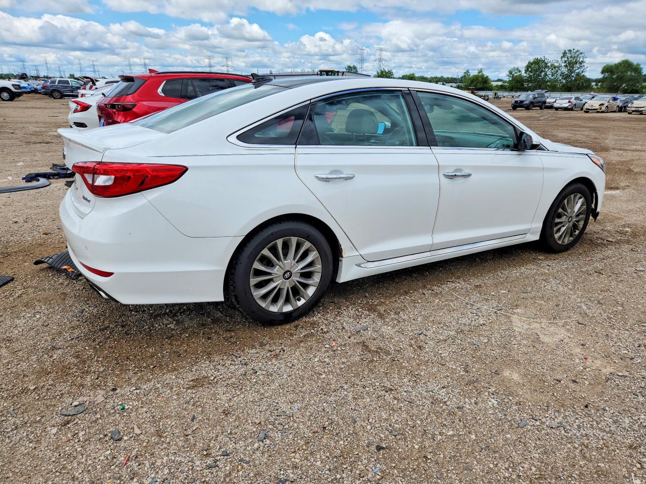 2015 Hyundai Sonata Limited White vin: 5NPE34AF8FH016546