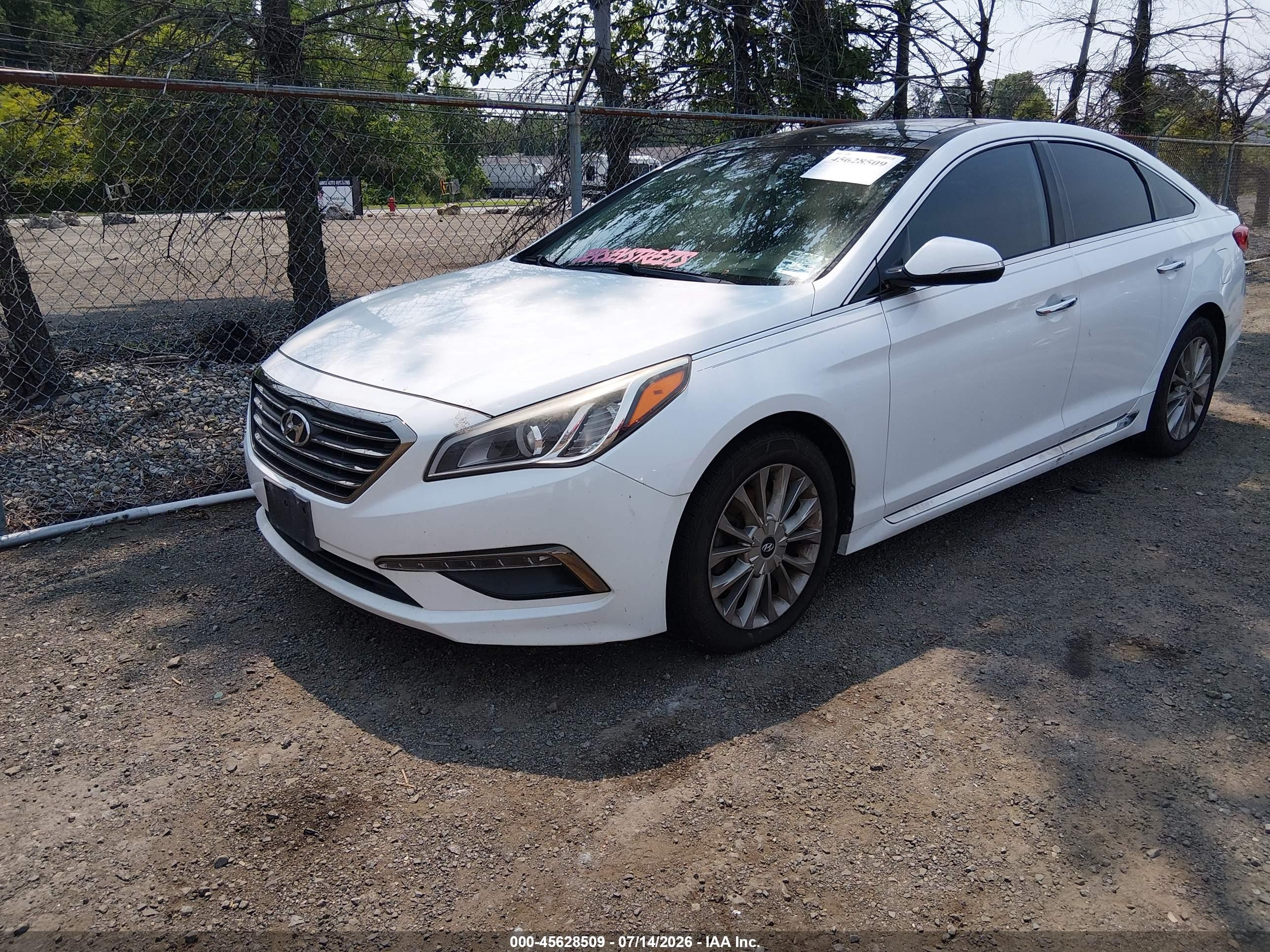 2015 Hyundai Sonata Limited Белый vin: 5NPE34AF8FH027191
