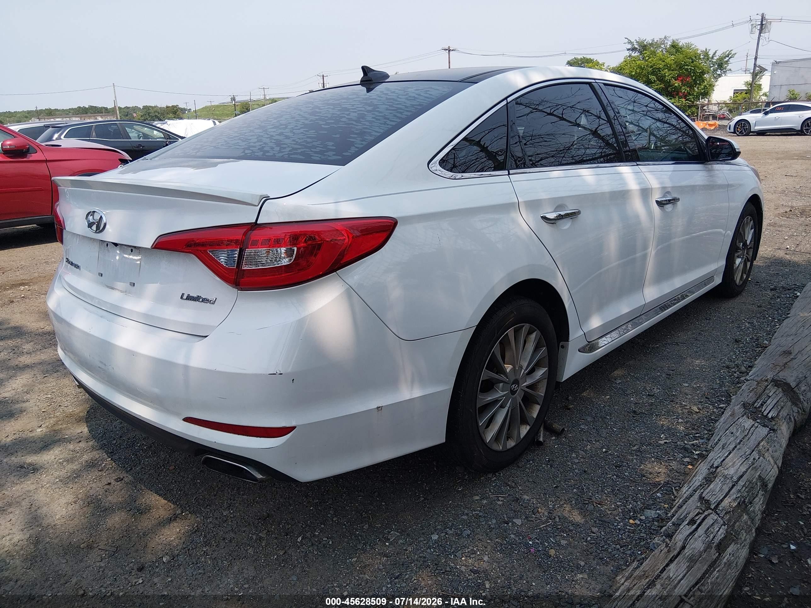 2015 Hyundai Sonata Limited Белый vin: 5NPE34AF8FH027191