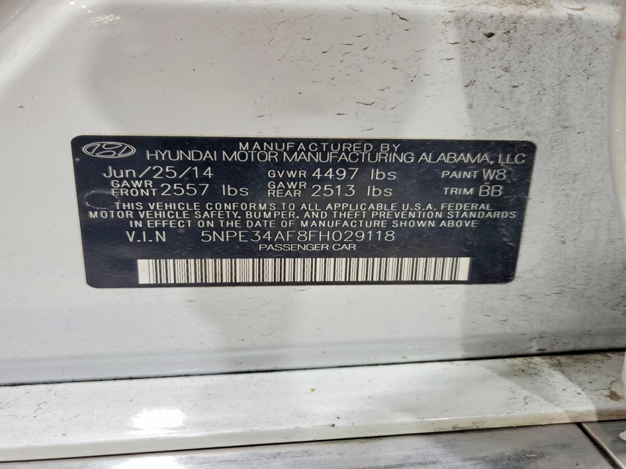 2015 Hyundai Sonata Limited White vin: 5NPE34AF8FH029118