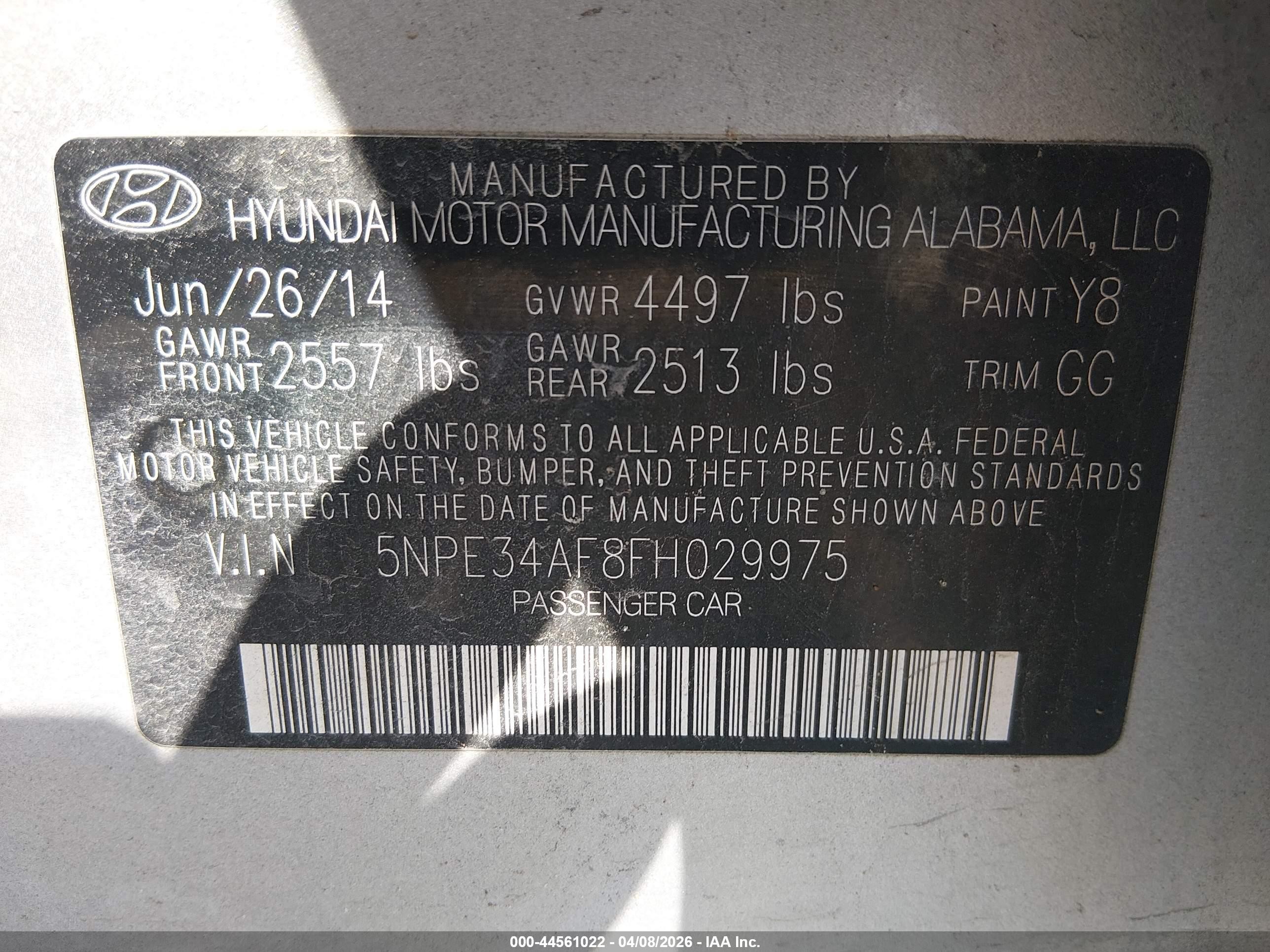 2015 Hyundai Sonata Sport Silver vin: 5NPE34AF8FH029975