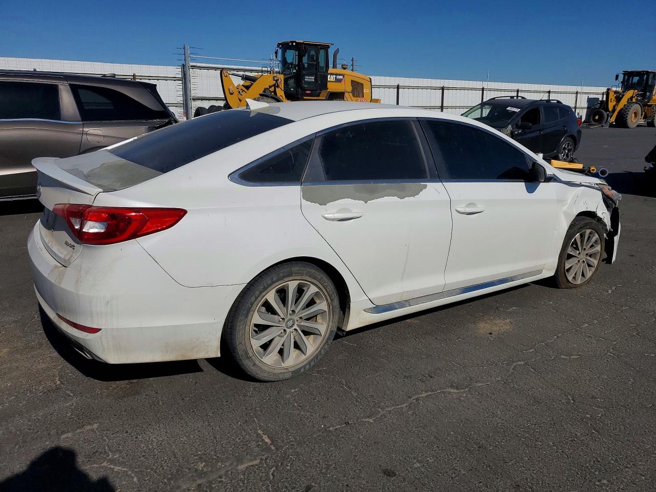 2015 Hyundai Sonata Sport White vin: 5NPE34AF8FH033069