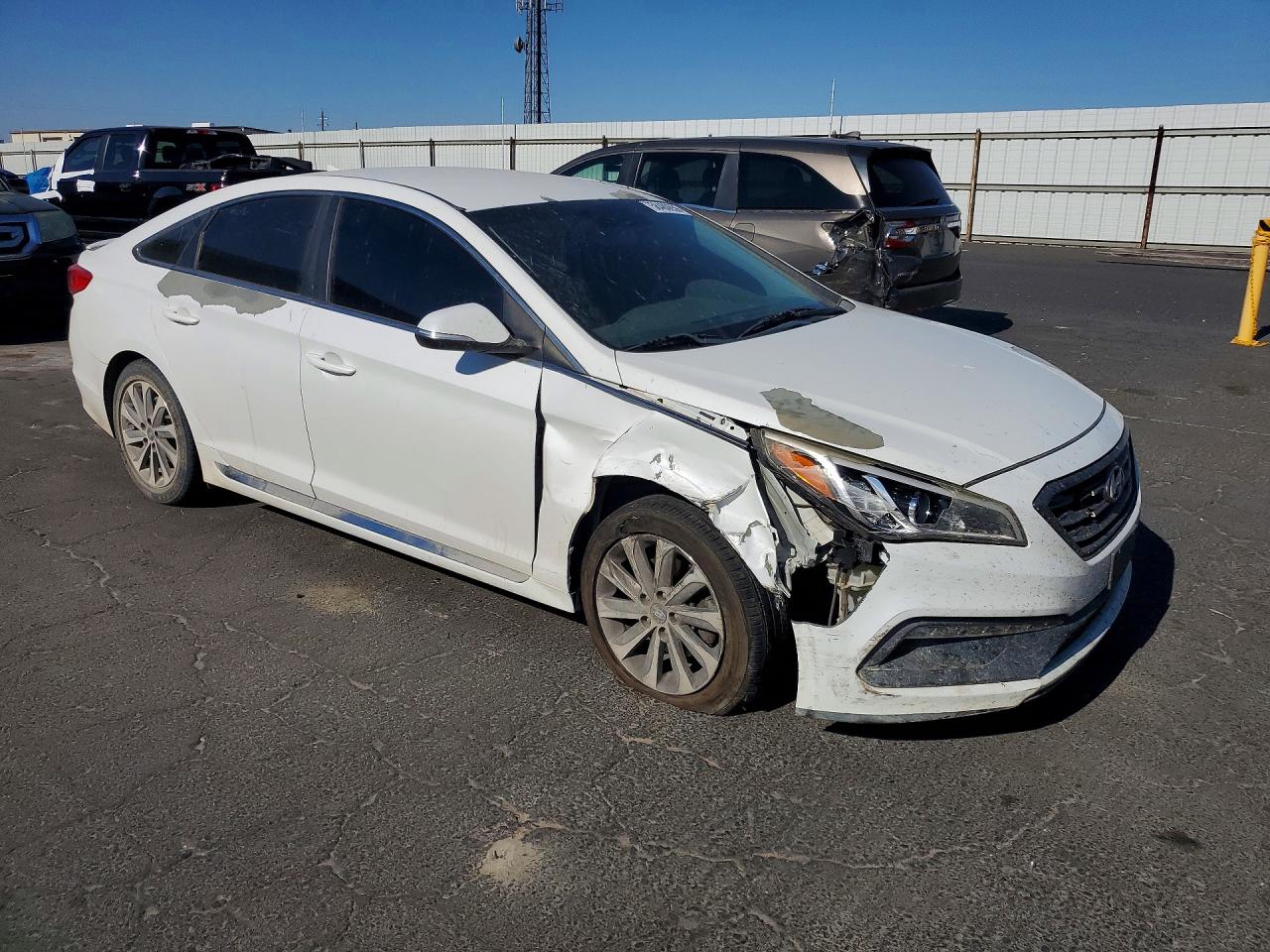 2015 Hyundai Sonata Sport White vin: 5NPE34AF8FH033069