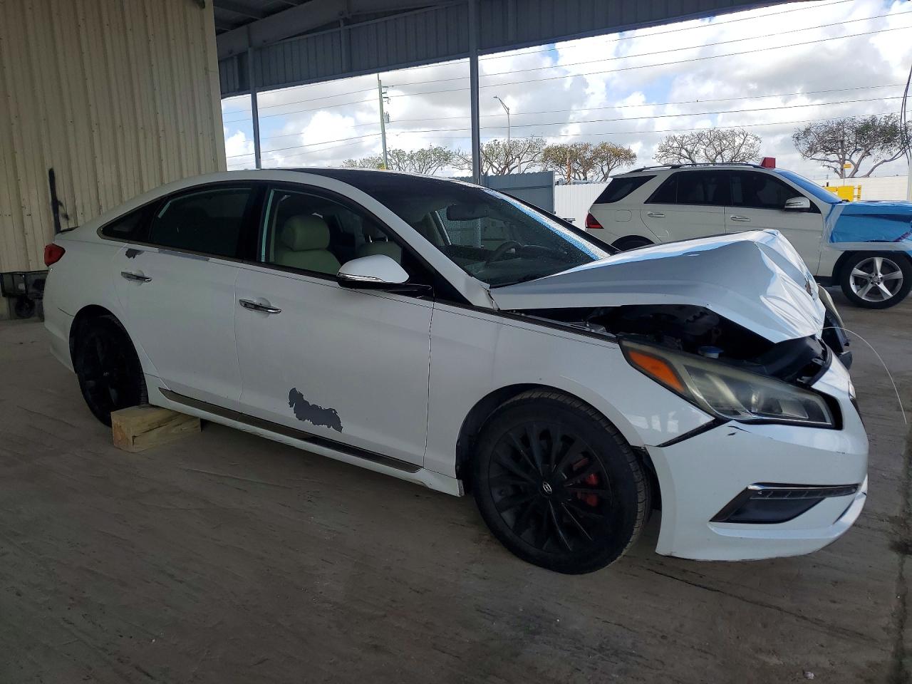 2015 Hyundai Sonata Limited White vin: 5NPE34AF8FH042144