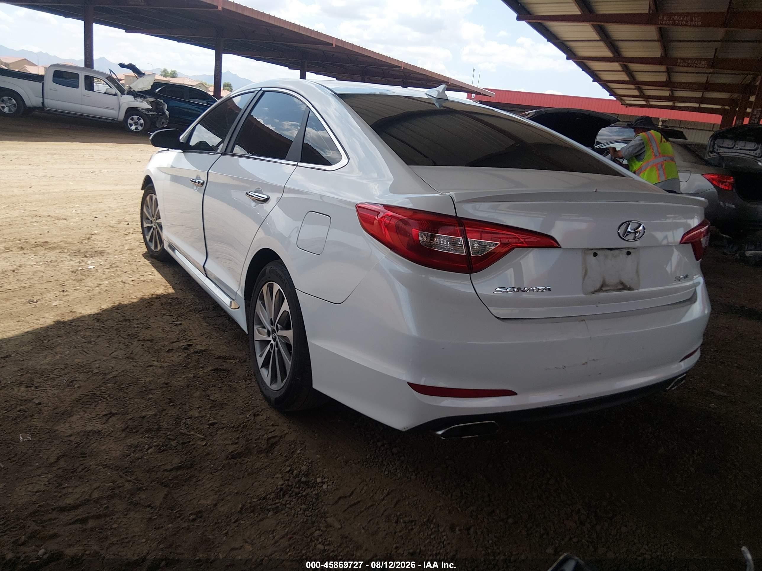 2015 Hyundai Sonata Sport White vin: 5NPE34AF8FH046937