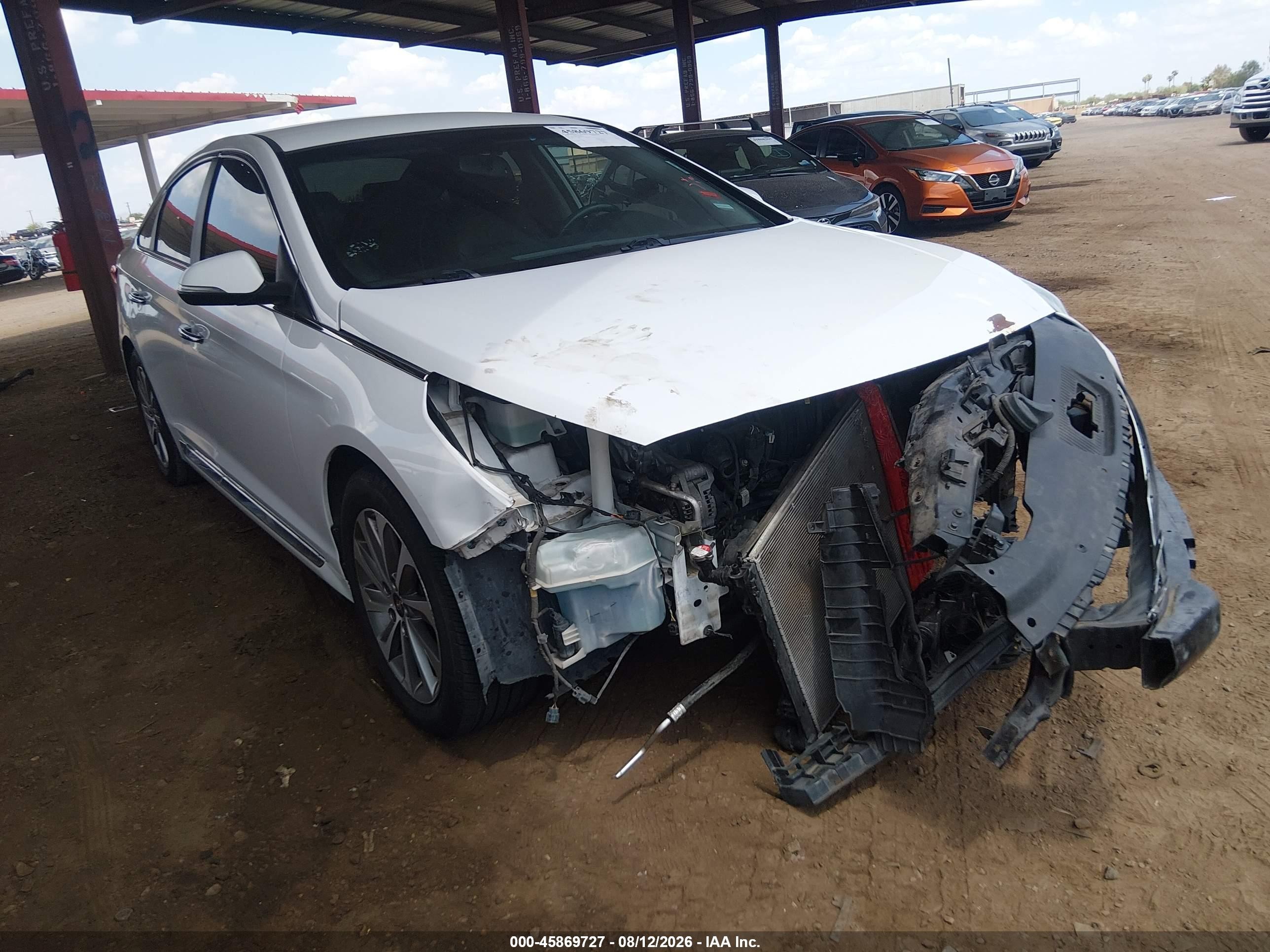 2015 Hyundai Sonata Sport White vin: 5NPE34AF8FH046937