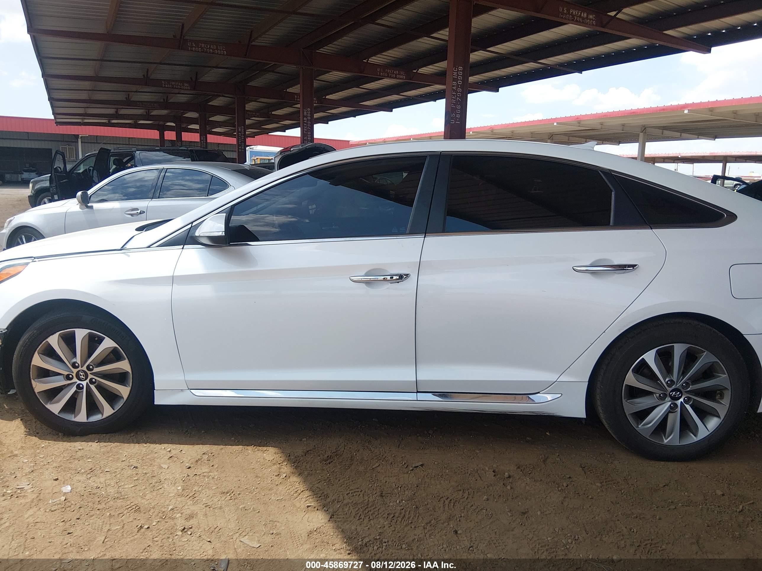 2015 Hyundai Sonata Sport White vin: 5NPE34AF8FH046937