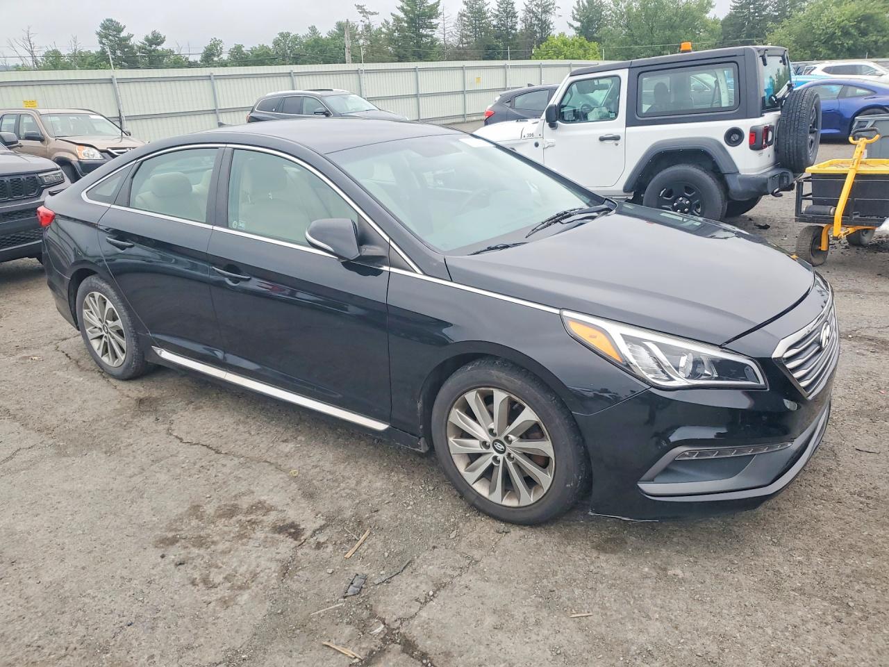 2015 Hyundai Sonata Sport Black vin: 5NPE34AF8FH056495
