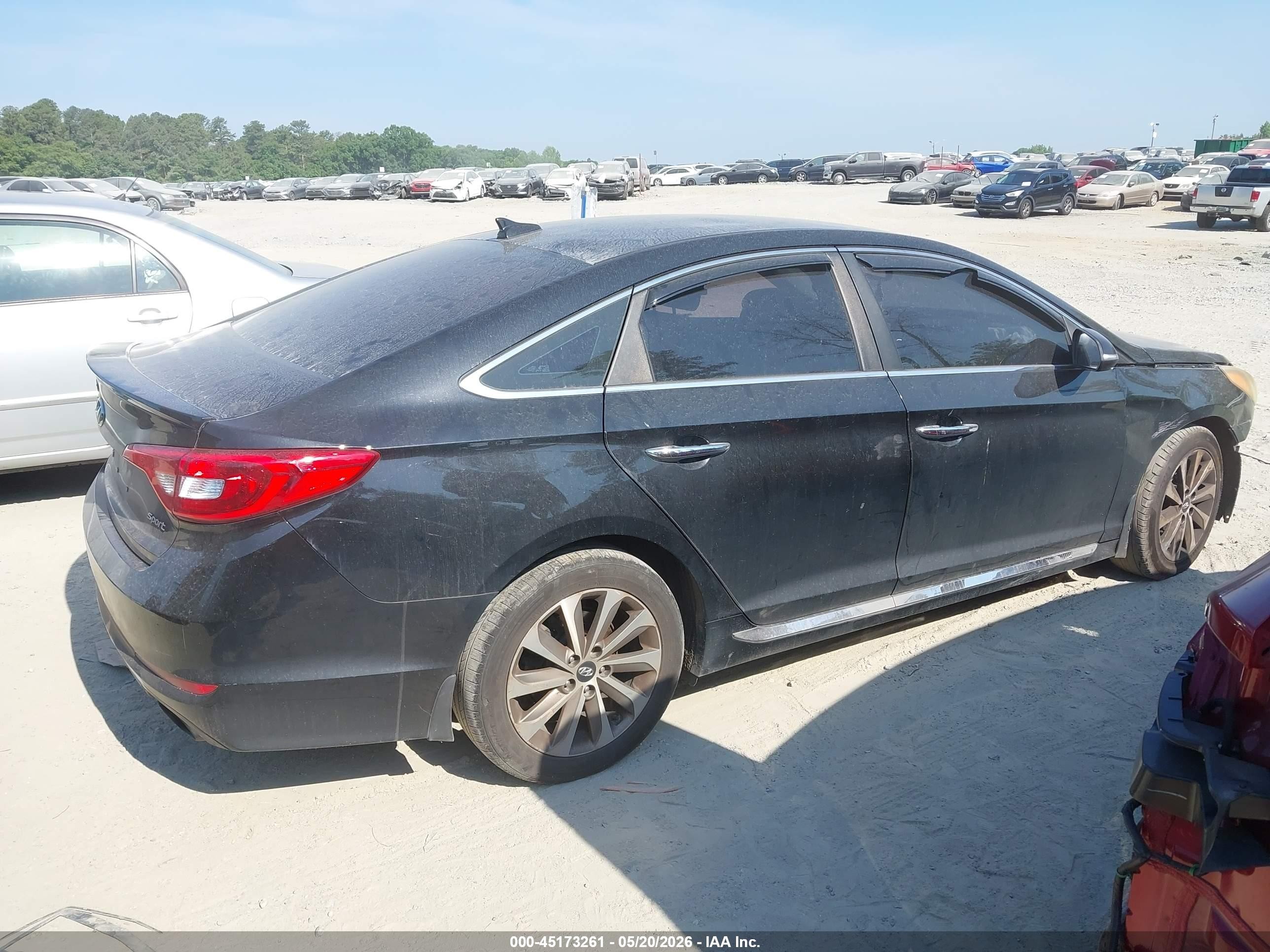 2015 Hyundai Sonata Sport Черный vin: 5NPE34AF8FH061065