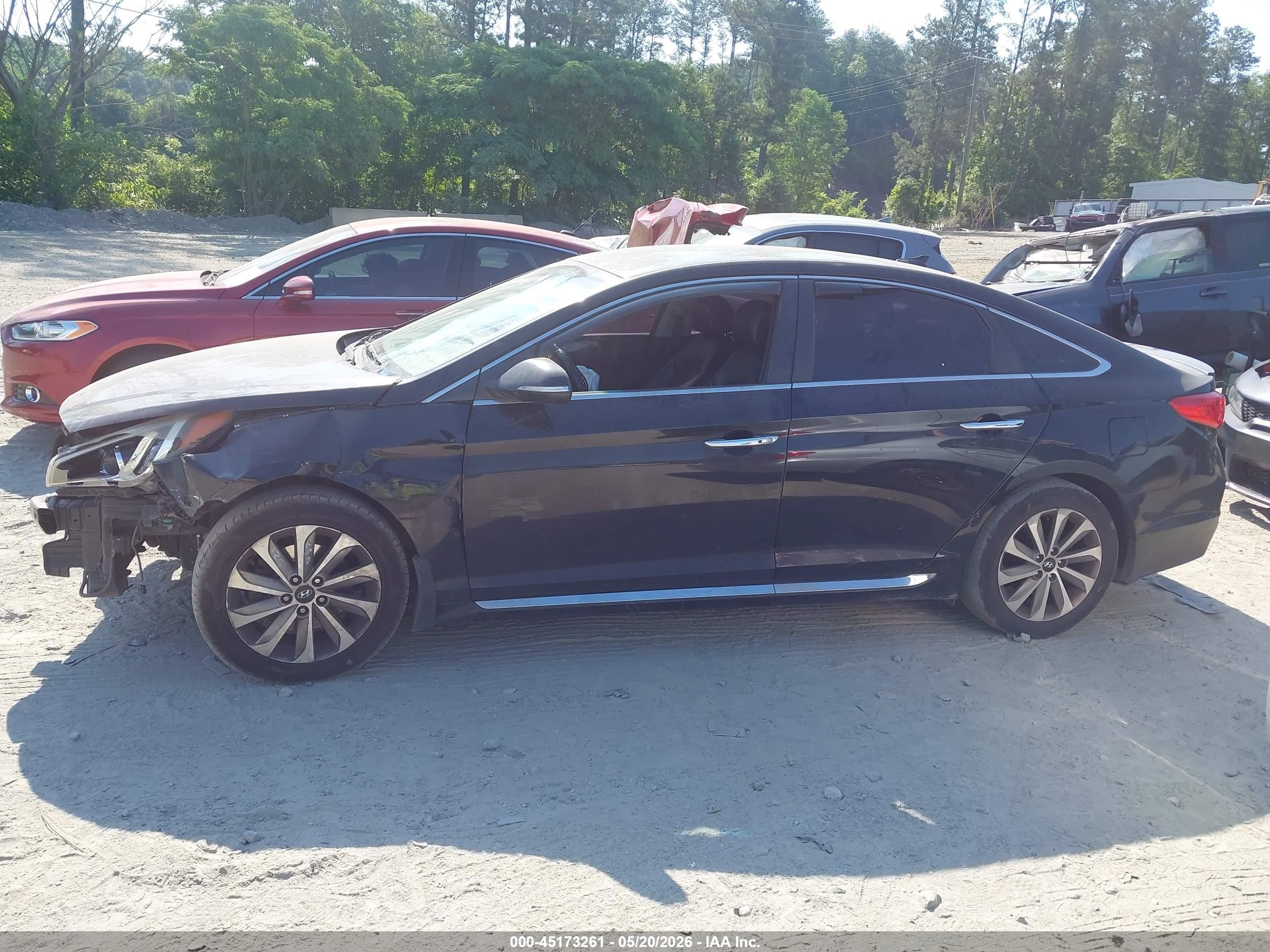 2015 Hyundai Sonata Sport Черный vin: 5NPE34AF8FH061065