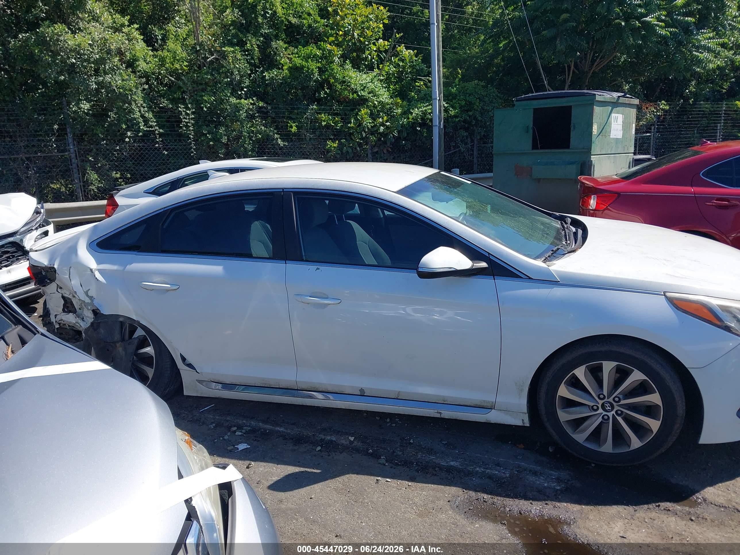 2015 Hyundai Sonata Sport Белый vin: 5NPE34AF8FH061518