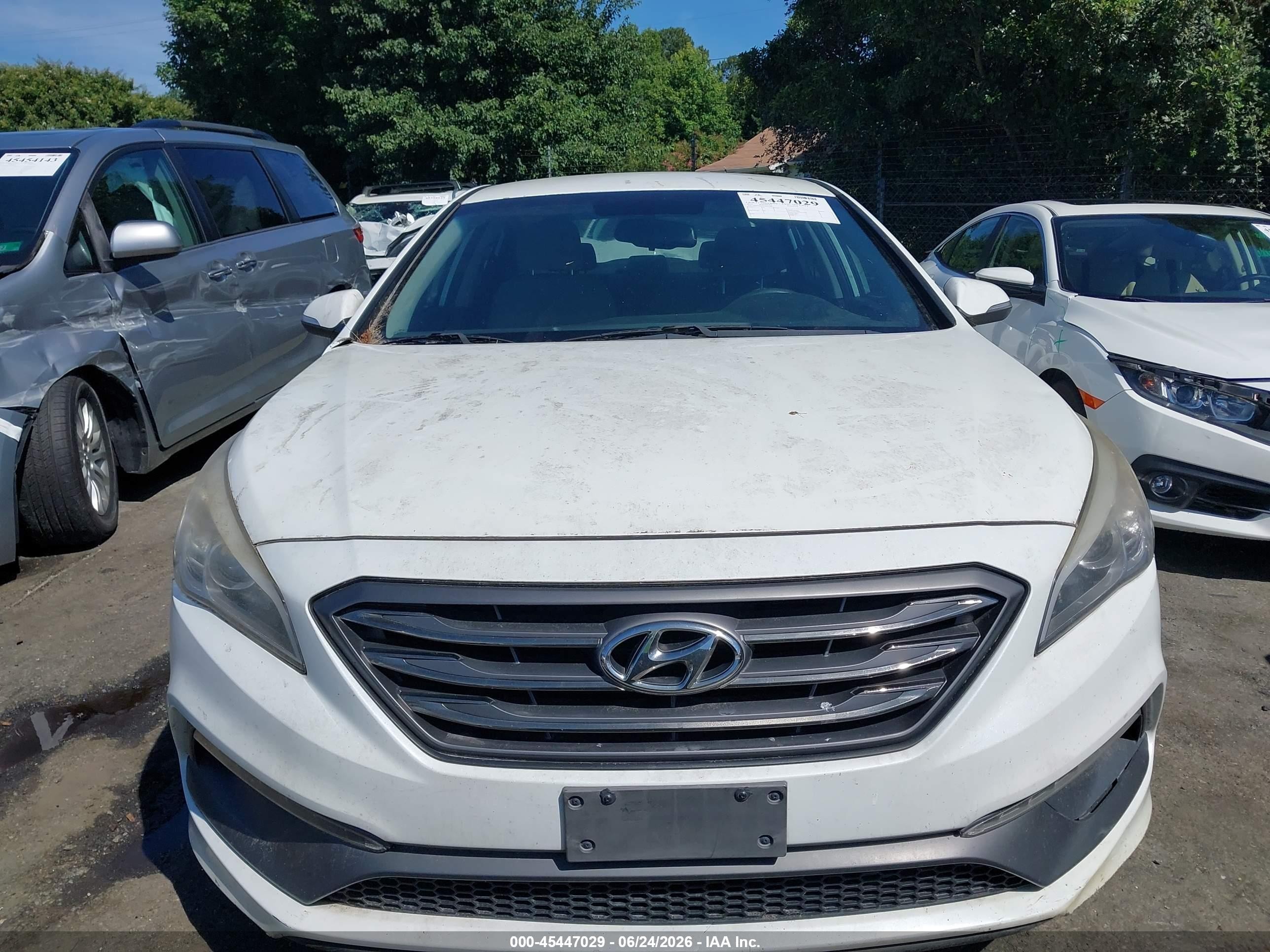 2015 Hyundai Sonata Sport Белый vin: 5NPE34AF8FH061518