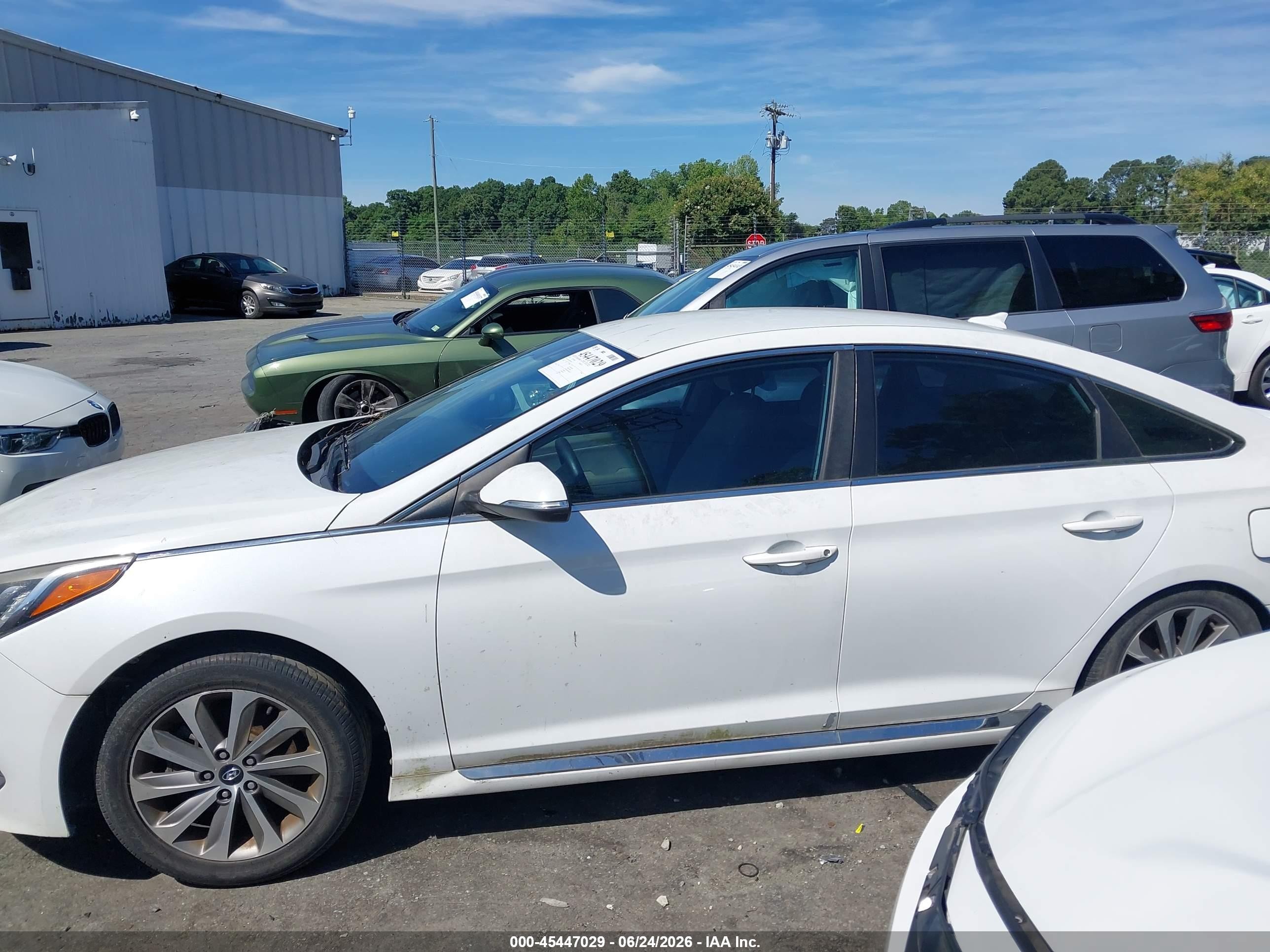 2015 Hyundai Sonata Sport Белый vin: 5NPE34AF8FH061518