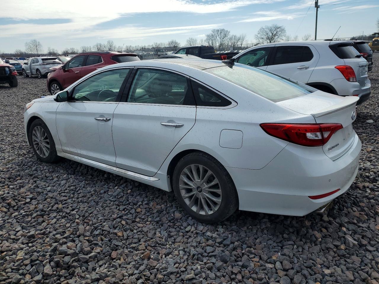 2015 Hyundai Sonata Limited White vin: 5NPE34AF8FH078092