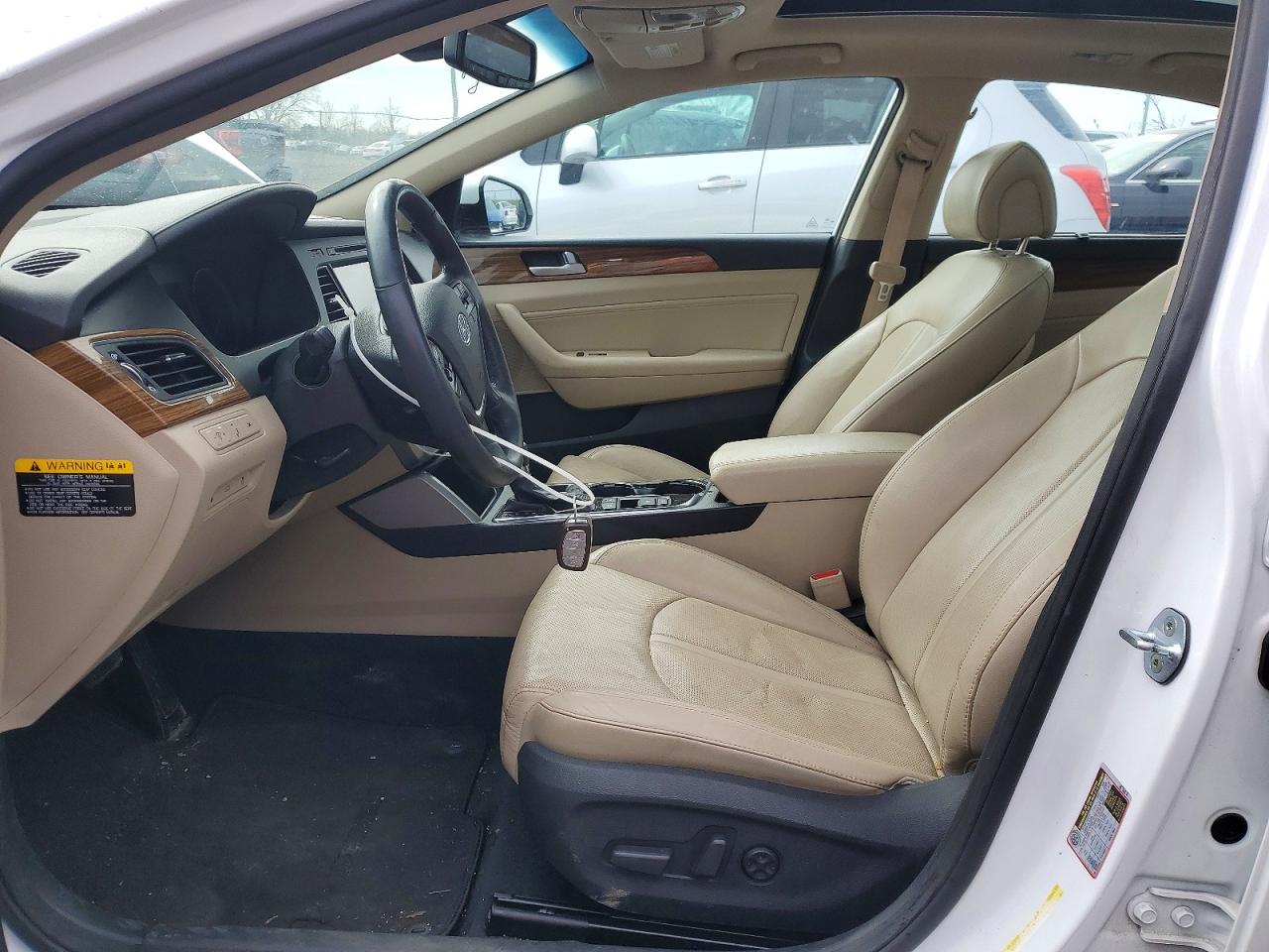 2015 Hyundai Sonata Limited White vin: 5NPE34AF8FH078092