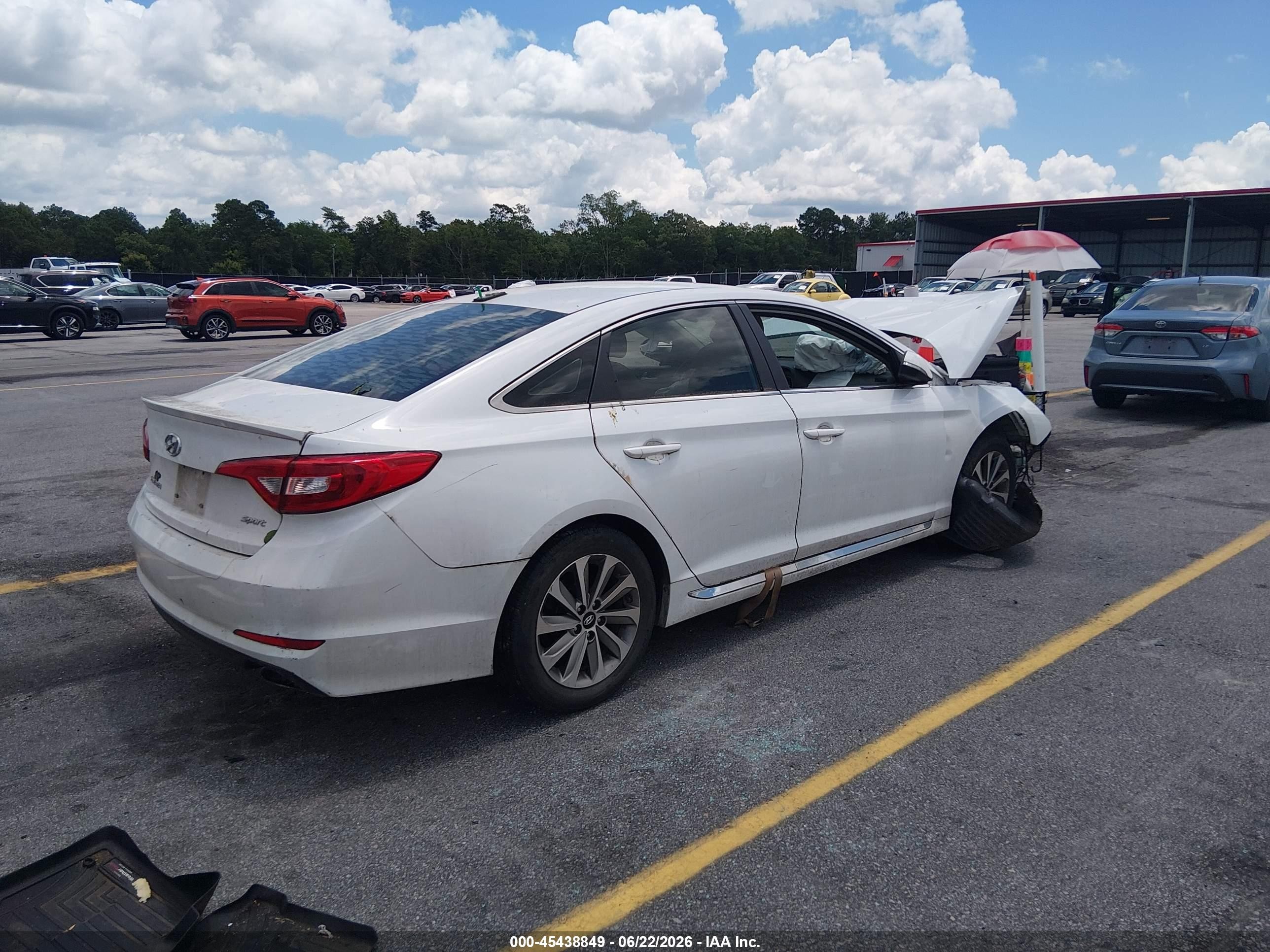 2015 Hyundai Sonata Sport White vin: 5NPE34AF8FH079002