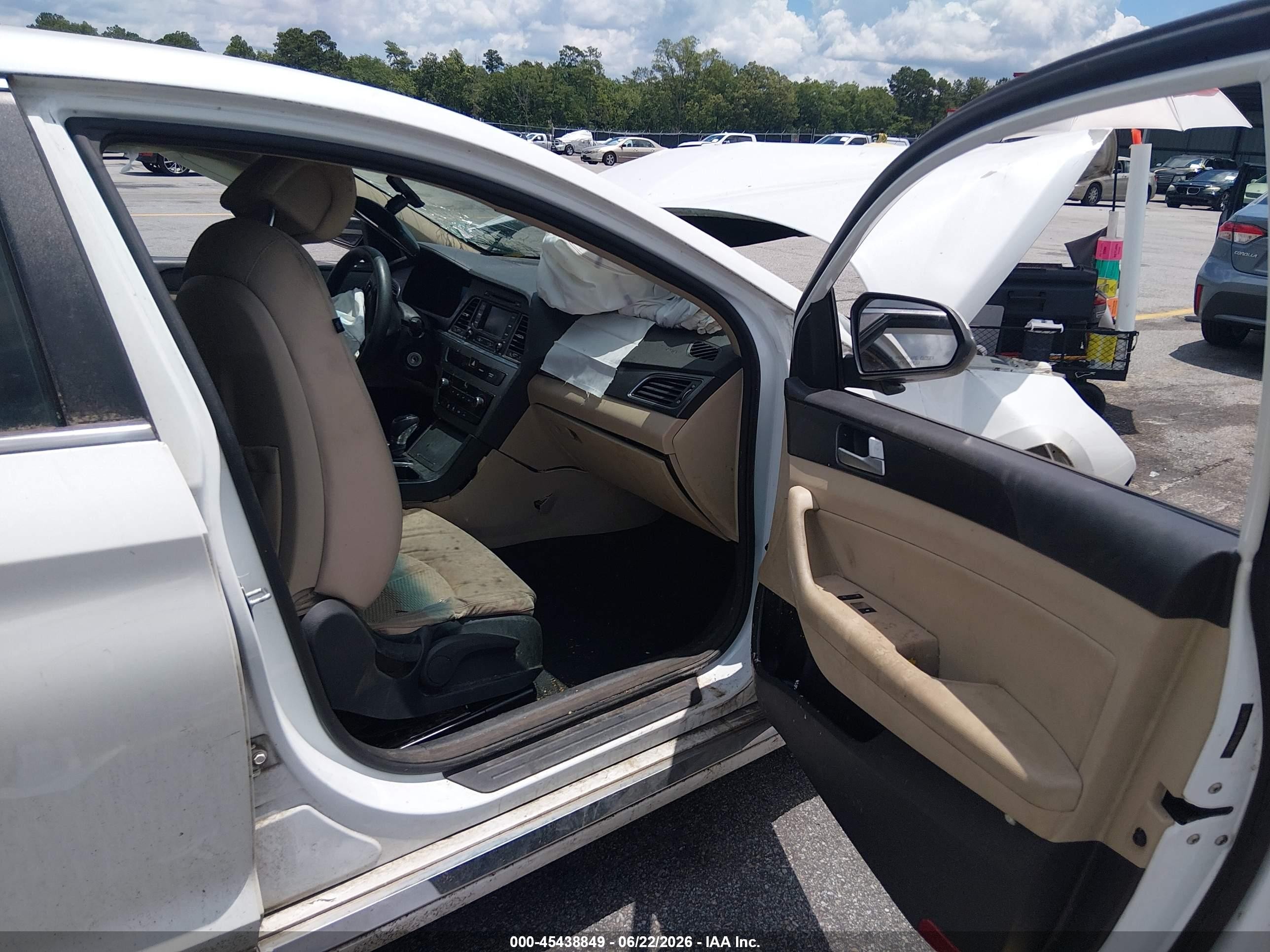 2015 Hyundai Sonata Sport White vin: 5NPE34AF8FH079002