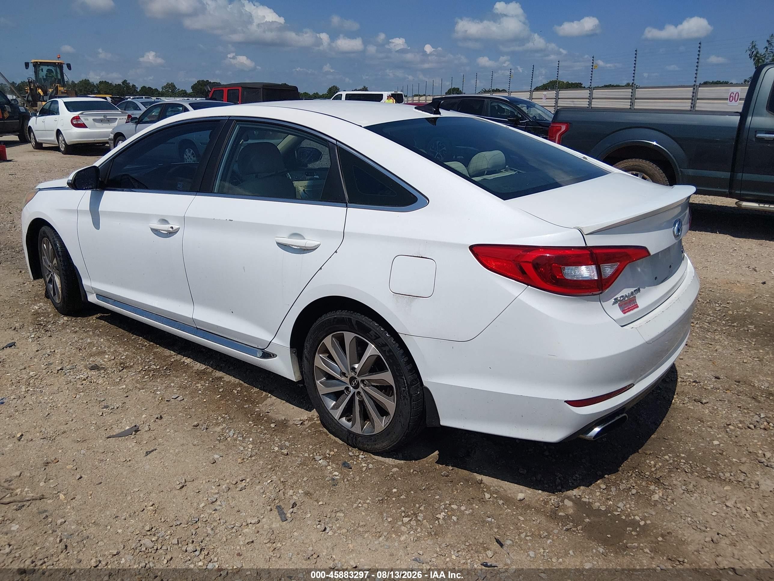 2015 Hyundai Sonata Sport White vin: 5NPE34AF8FH080764