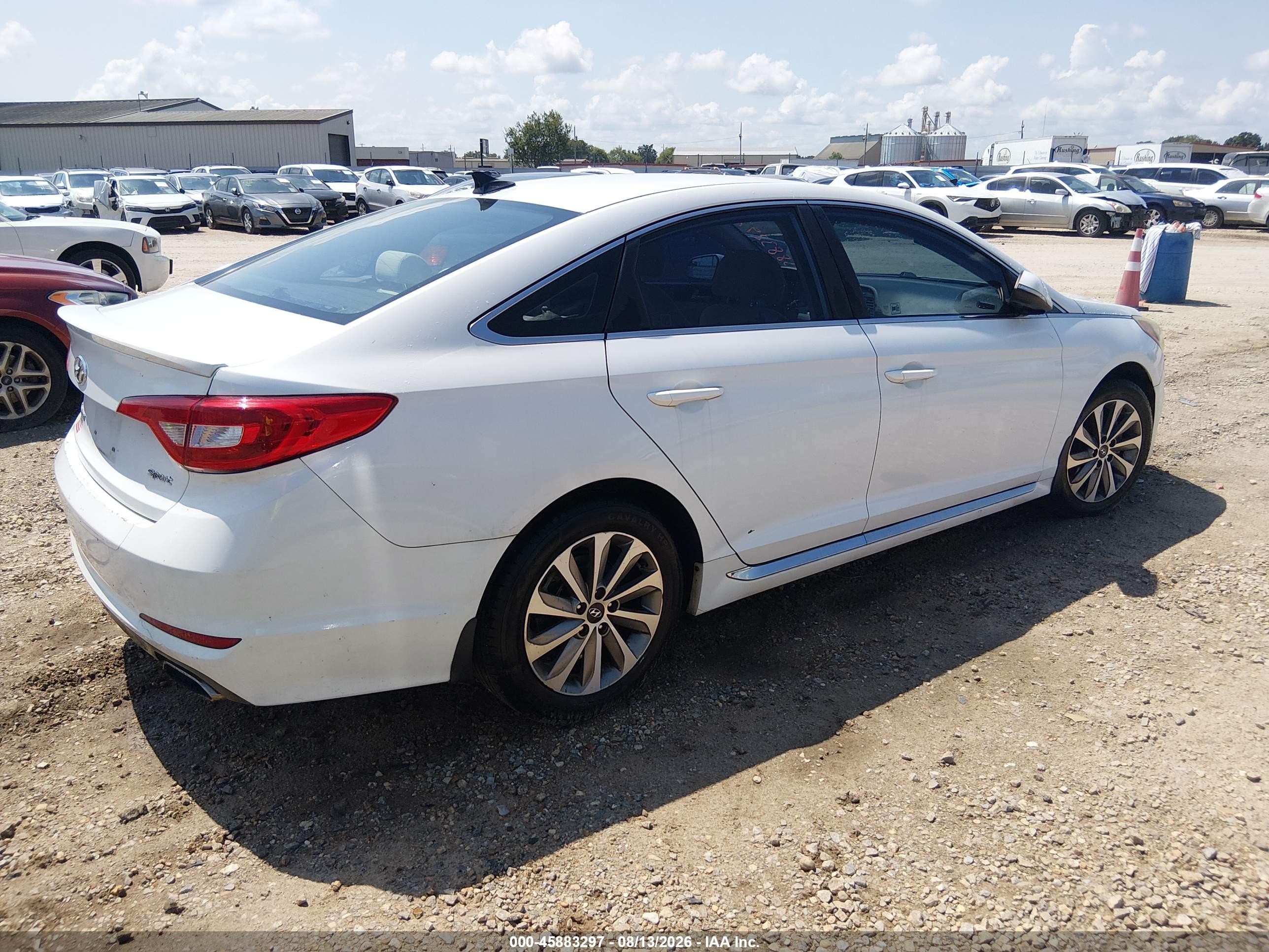 2015 Hyundai Sonata Sport White vin: 5NPE34AF8FH080764