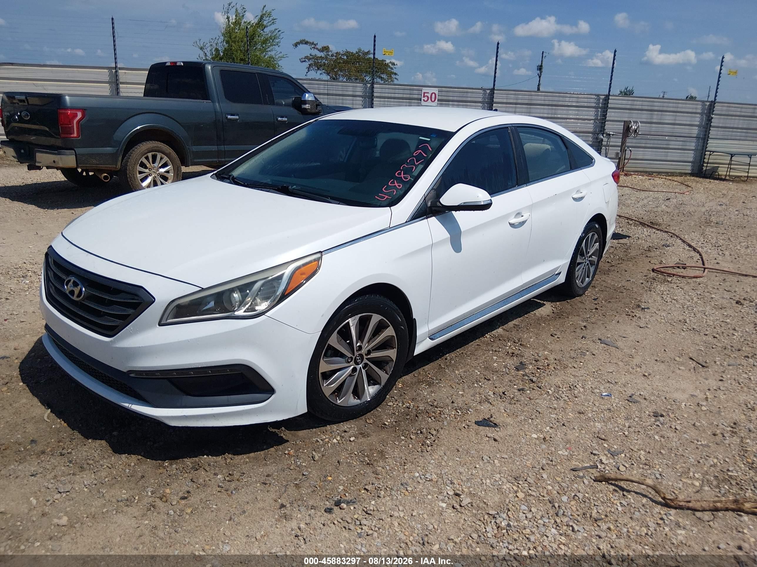 2015 Hyundai Sonata Sport White vin: 5NPE34AF8FH080764