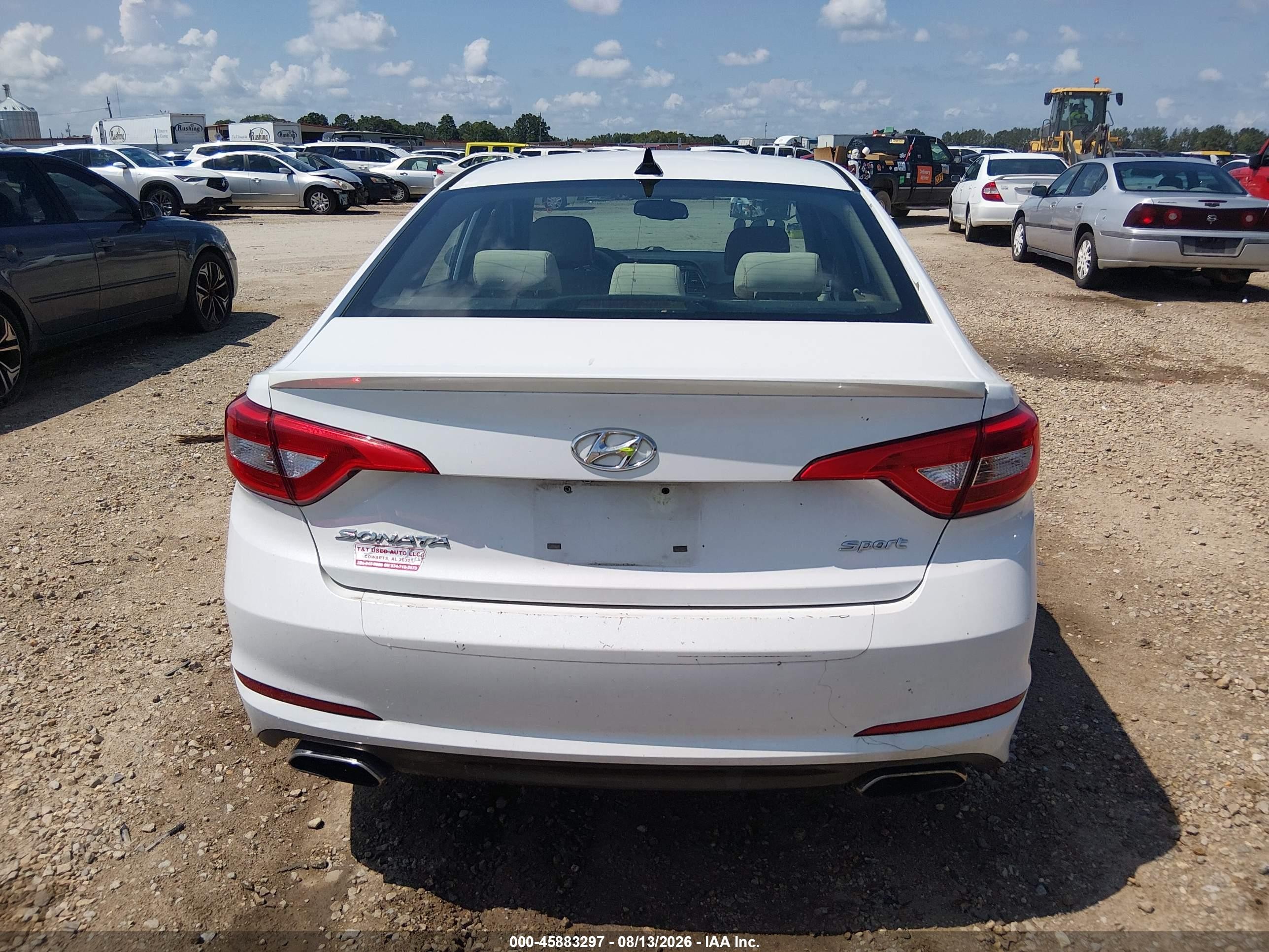 2015 Hyundai Sonata Sport White vin: 5NPE34AF8FH080764