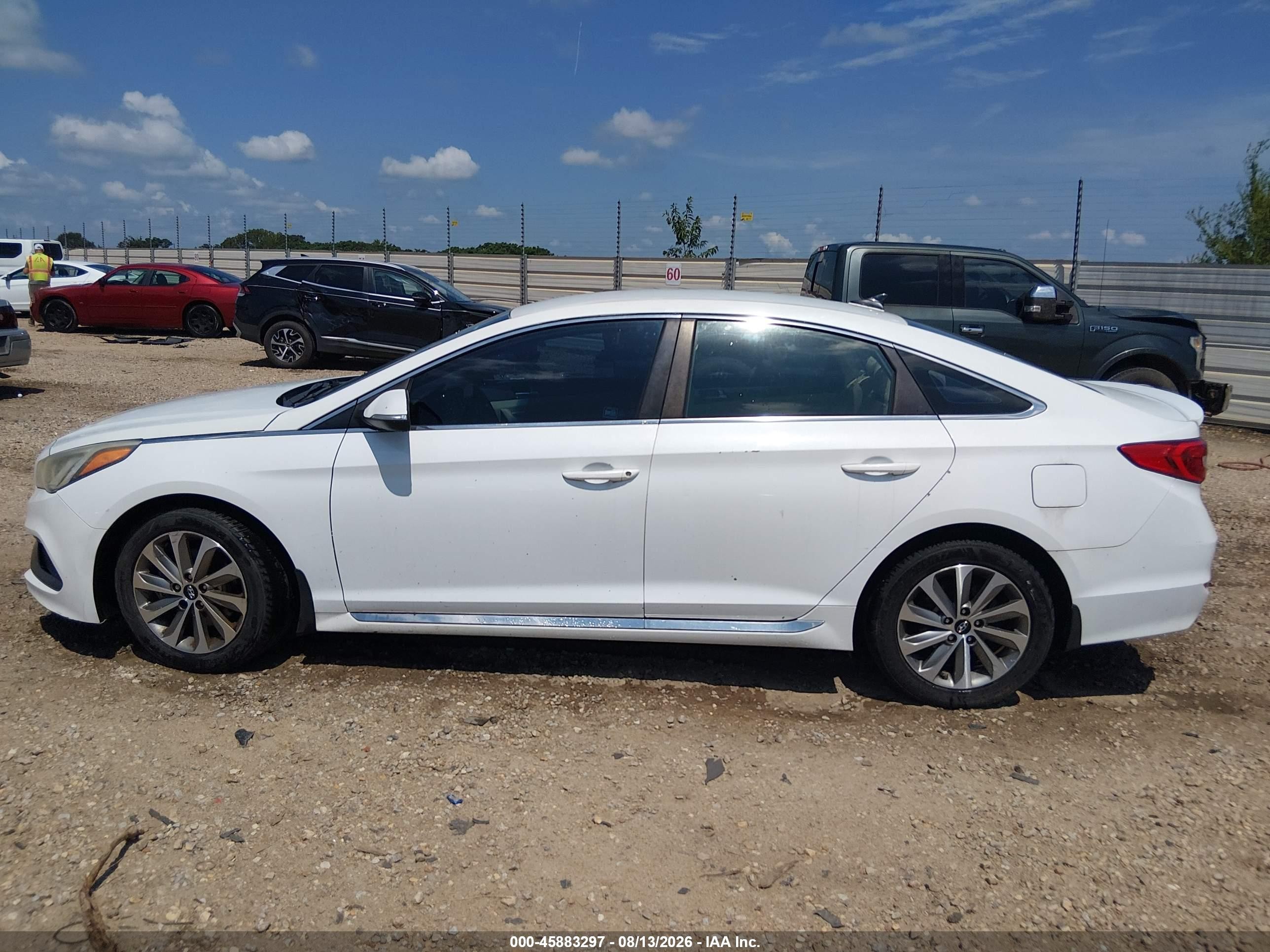 2015 Hyundai Sonata Sport White vin: 5NPE34AF8FH080764
