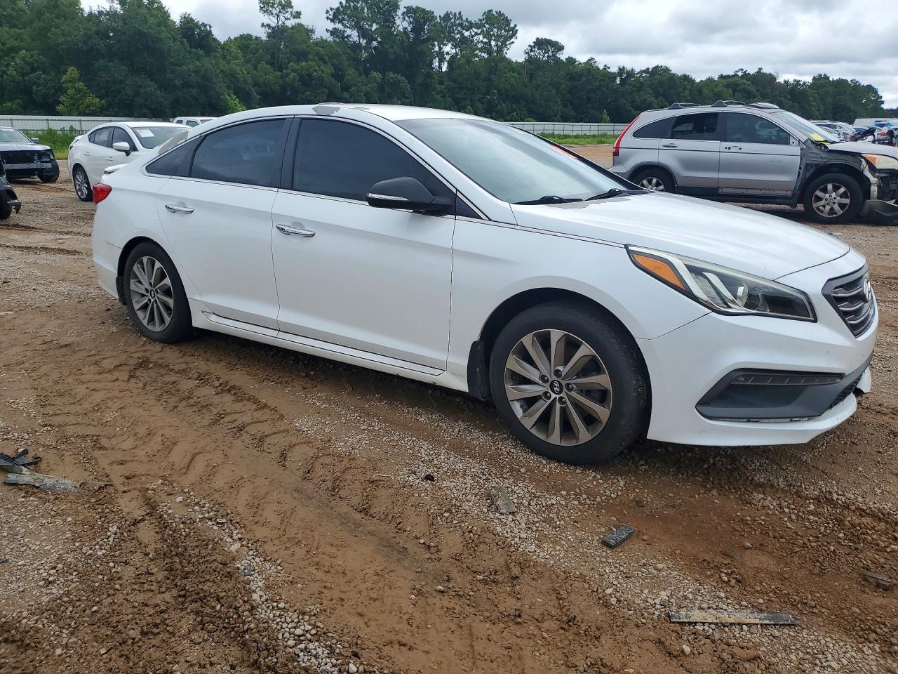 2015 Hyundai Sonata Sport Белый vin: 5NPE34AF8FH081347