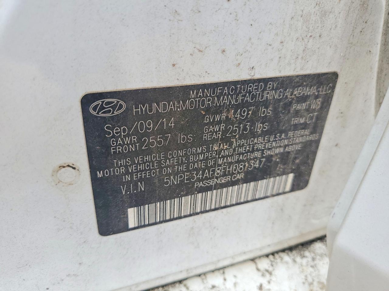 2015 Hyundai Sonata Sport Белый vin: 5NPE34AF8FH081347