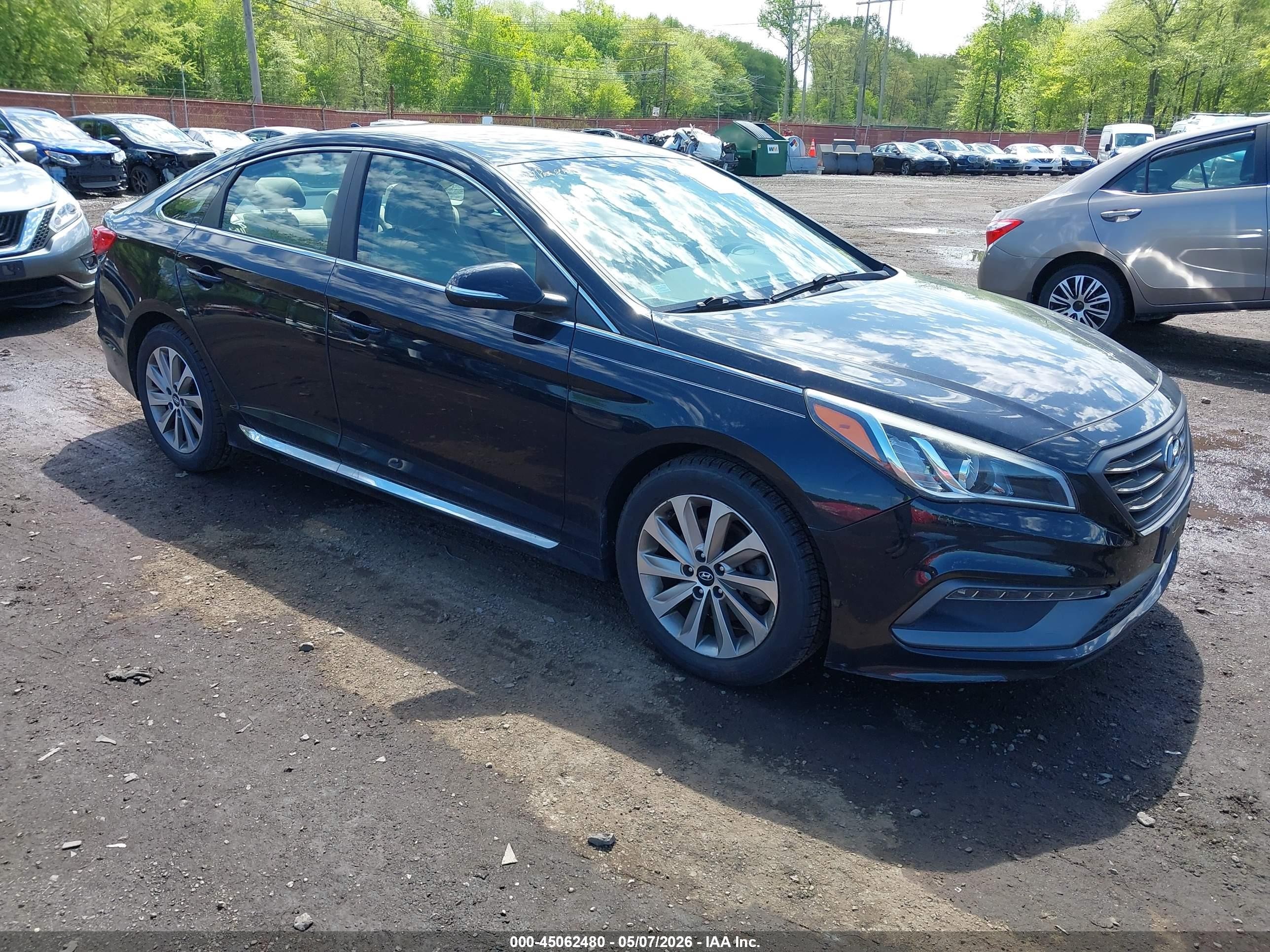 2015 Hyundai Sonata Sport Black vin: 5NPE34AF8FH082210