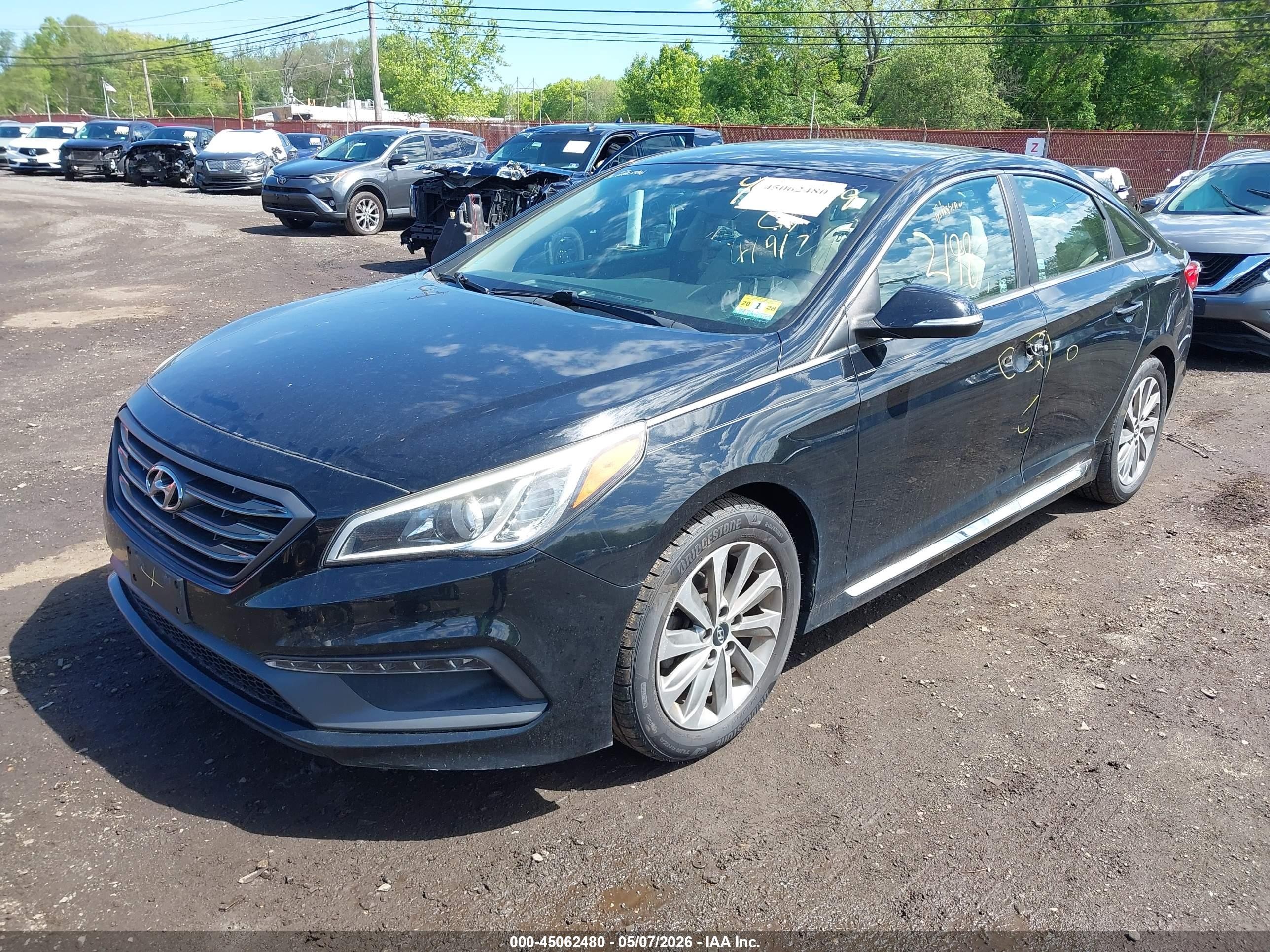 2015 Hyundai Sonata Sport Black vin: 5NPE34AF8FH082210