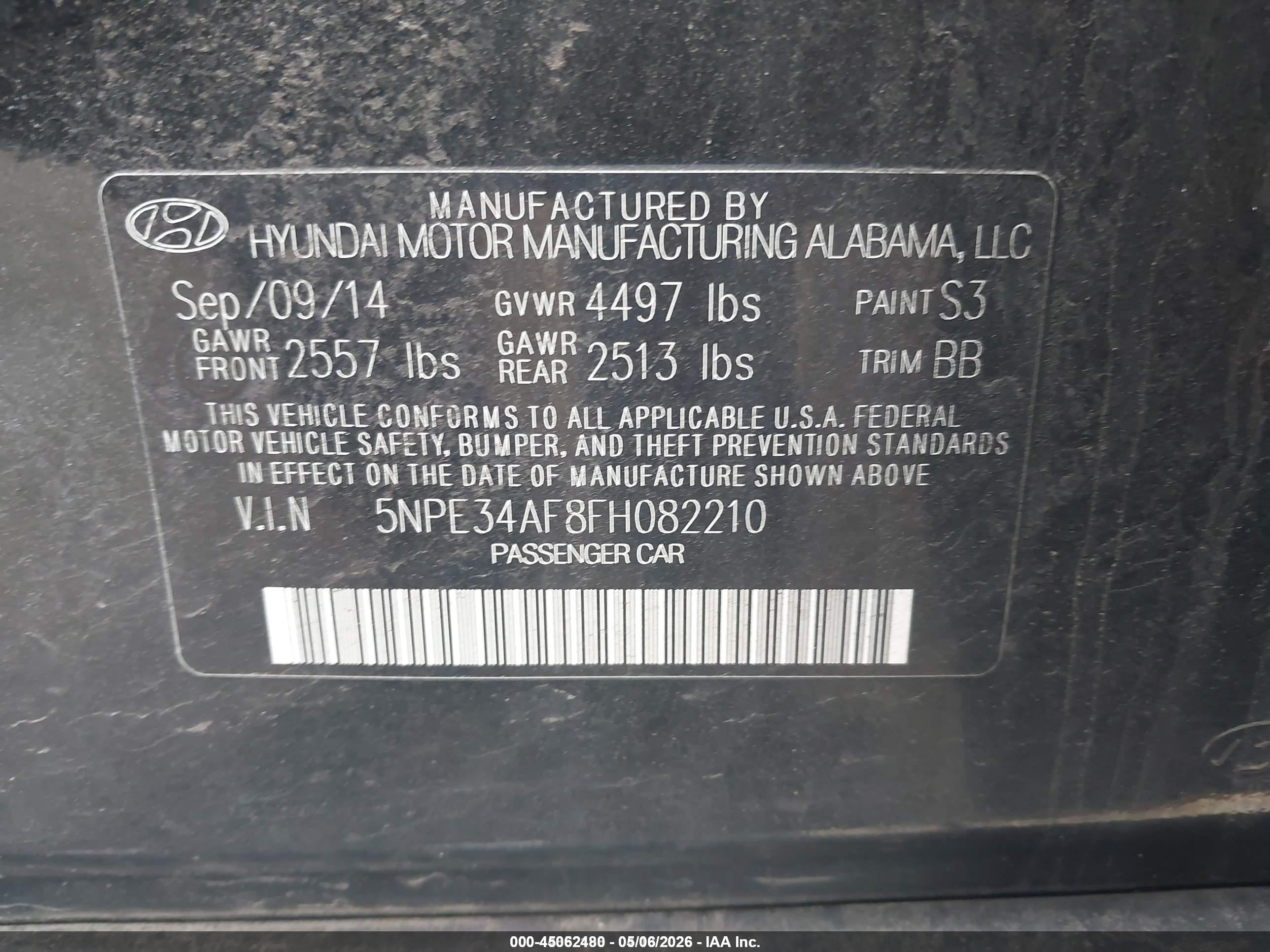 2015 Hyundai Sonata Sport Black vin: 5NPE34AF8FH082210