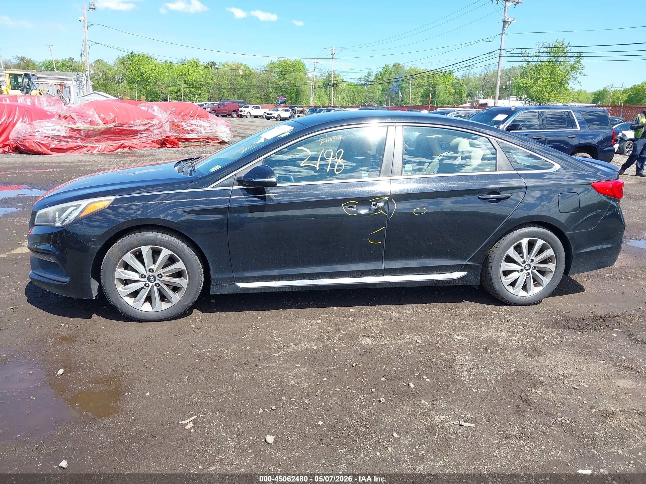 2015 Hyundai Sonata Sport Black vin: 5NPE34AF8FH082210