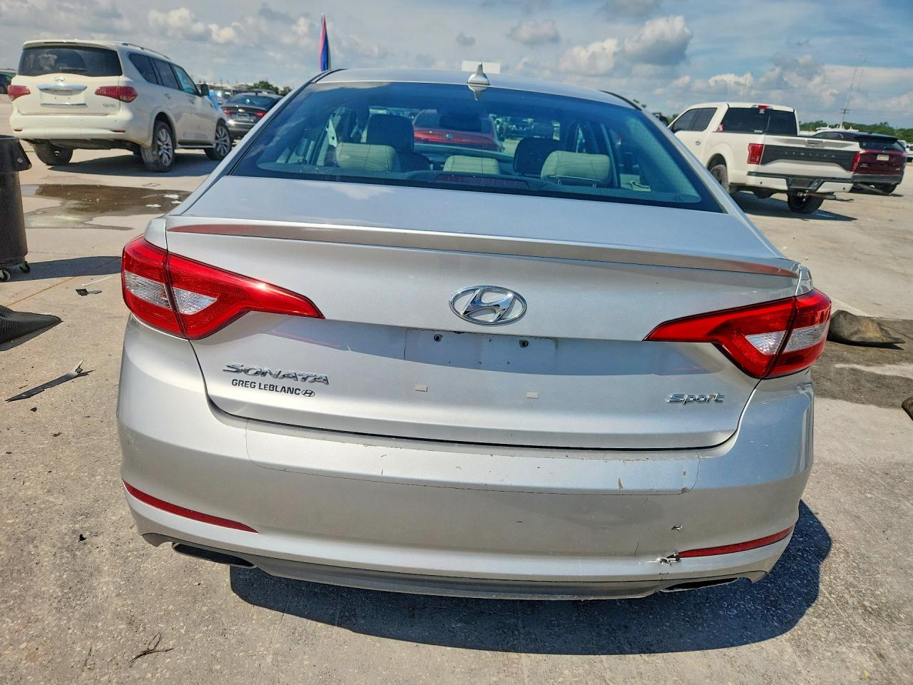 2015 Hyundai Sonata Sport Silver vin: 5NPE34AF8FH085947