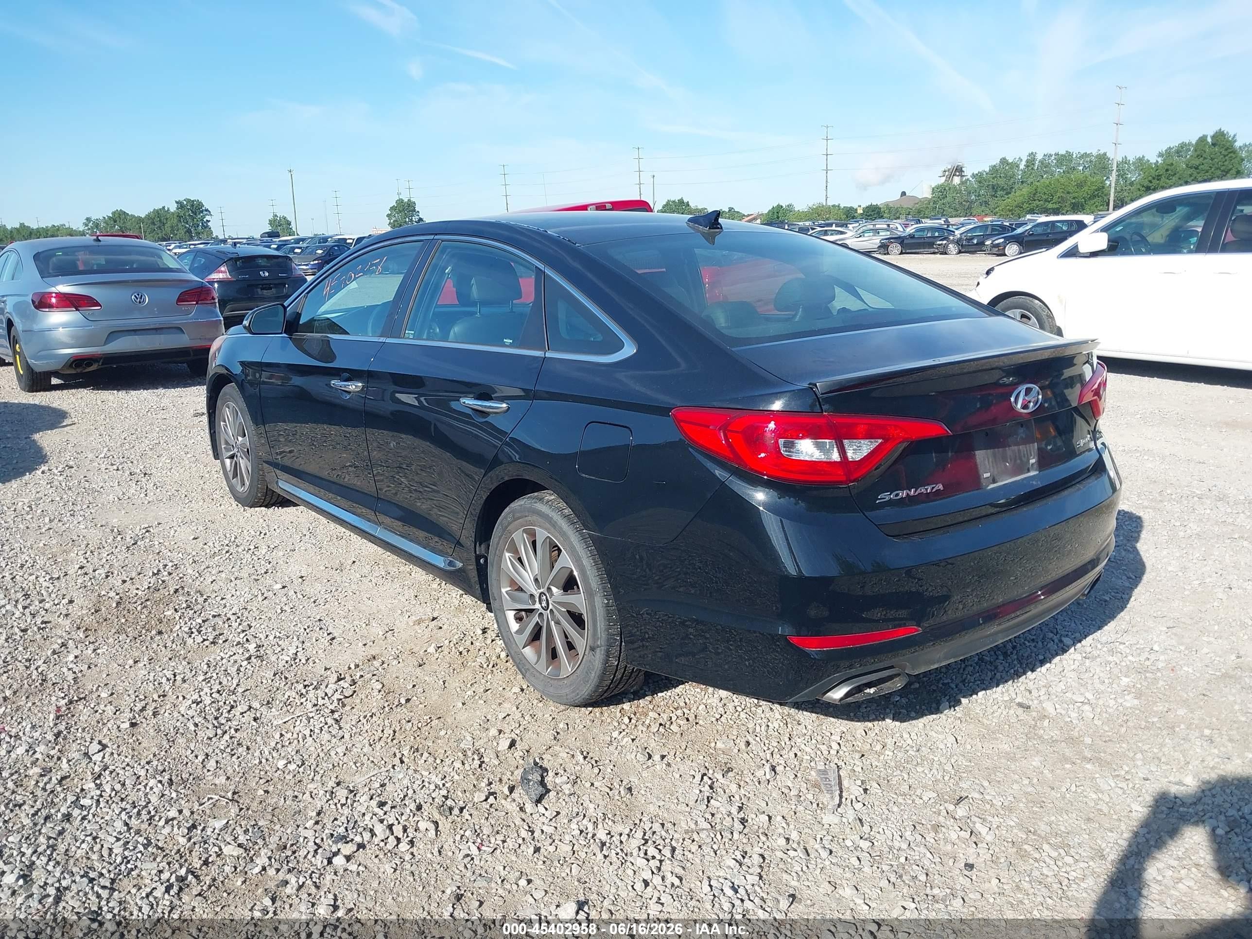 2015 Hyundai Sonata Sport Black vin: 5NPE34AF8FH092512